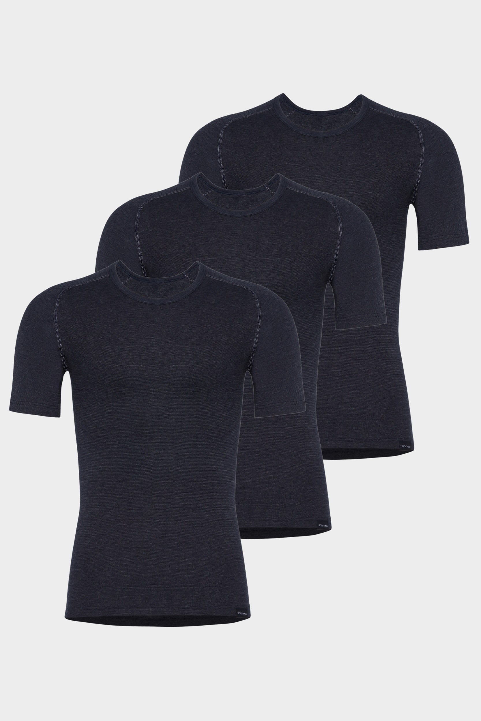 conta Herren Thermo kurzarm Shirt in Farbe marine melange Größe 5