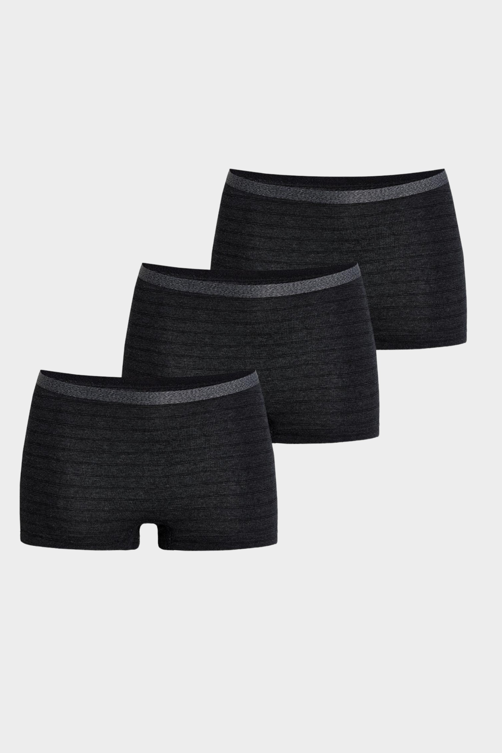conta Damen Thermo Panty 3er Pack in Farbe schwarz geringelt Größe 40