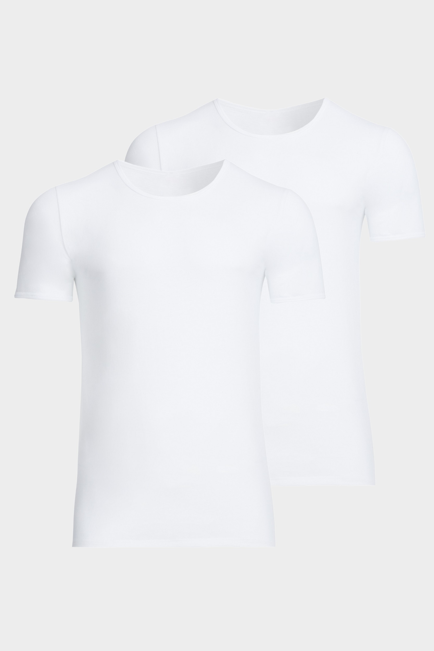 conta Kurzarmshirt Rundhals 2er Pack in Farbe weiss Größe M