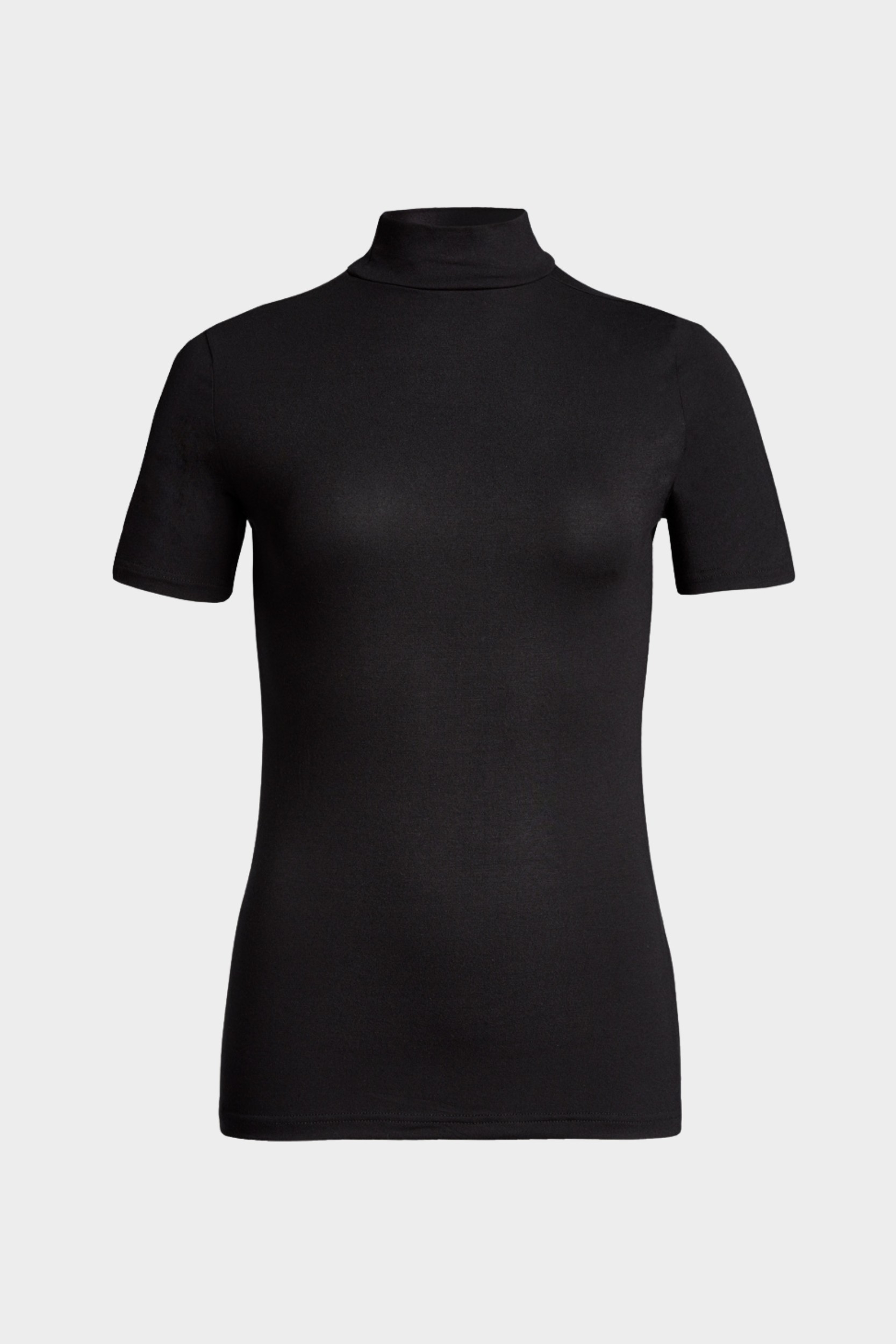 conta Damen kurzarm Shirt mit Stehkragen in Farbe schwarz Größe 38