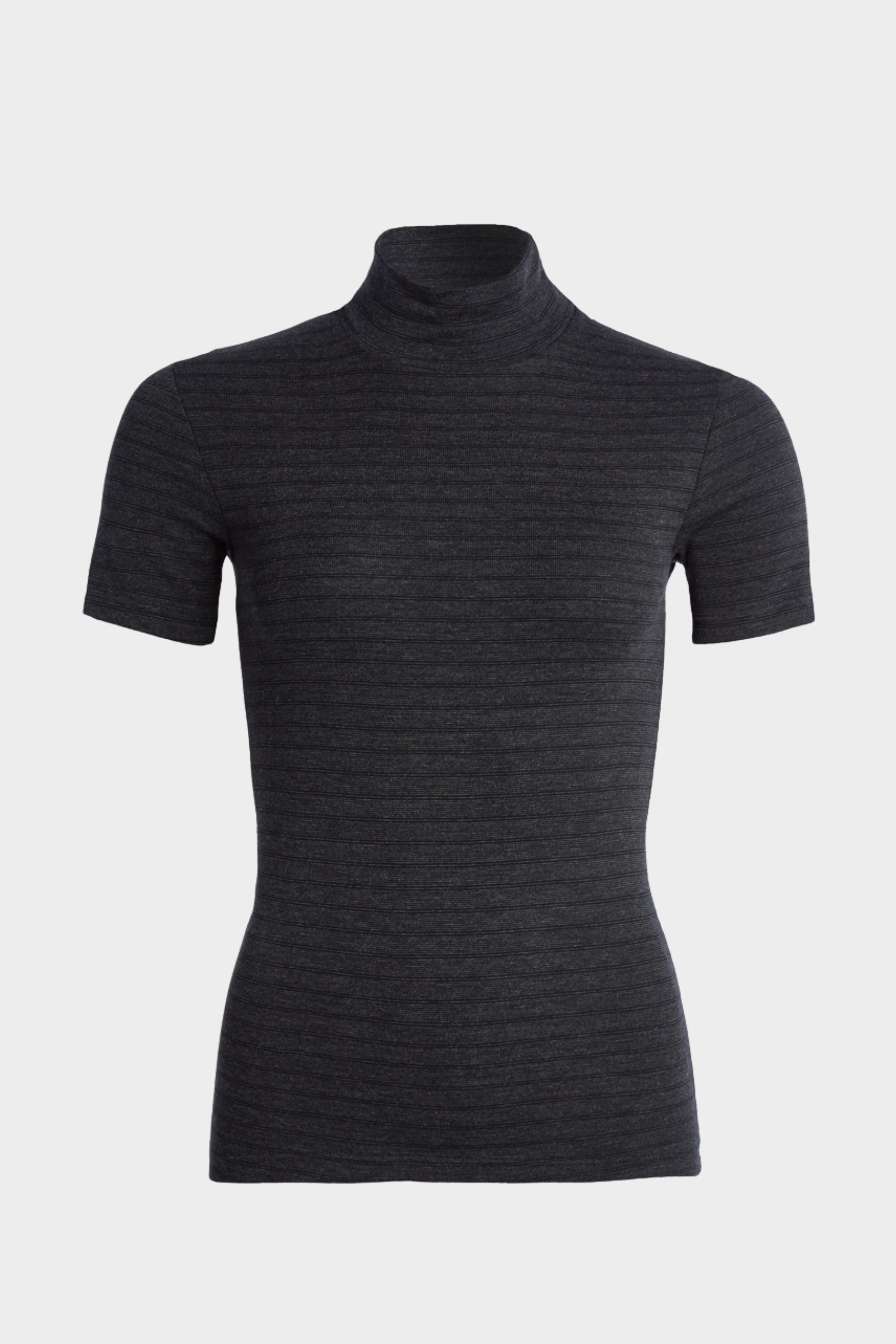 conta Damen Thermo kurzarm Shirt mit Stehkragen in Farbe schwarz geringelt Größe 48