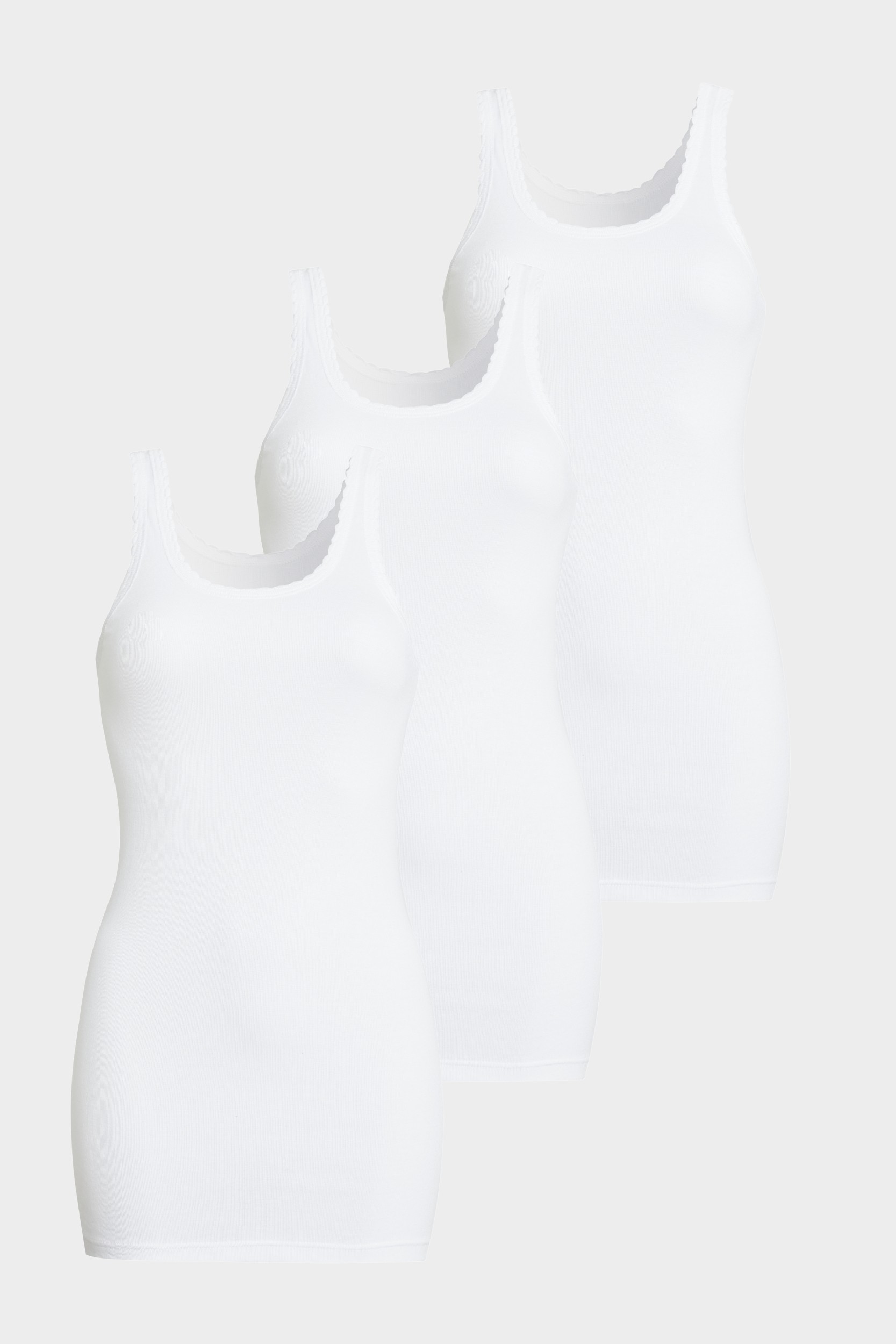 conta Damen Achselhemd 3er Pack in Farbe weiss Größe 52