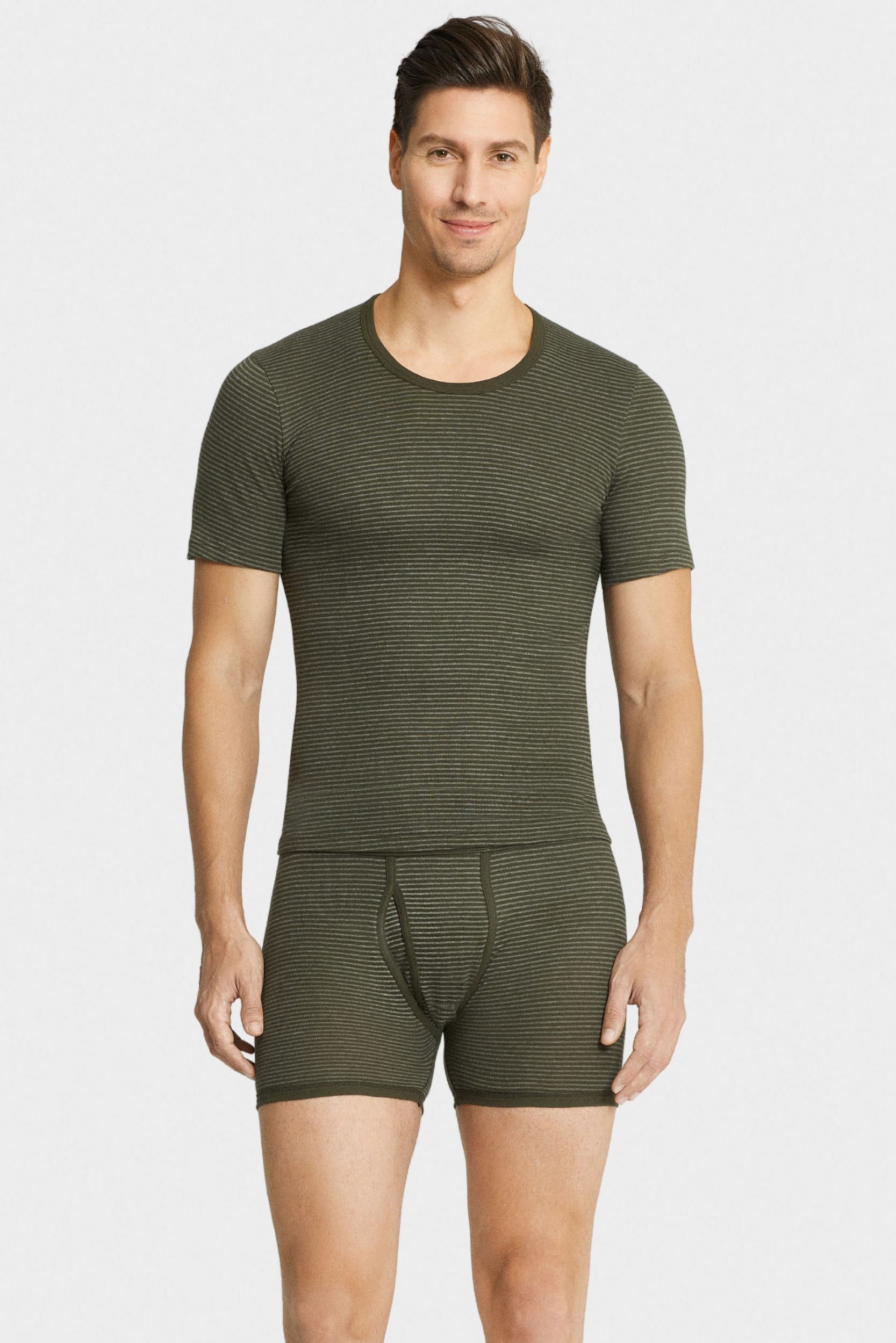 conta Herren kurze Hose in Farbe oliv geringelt Größe 9