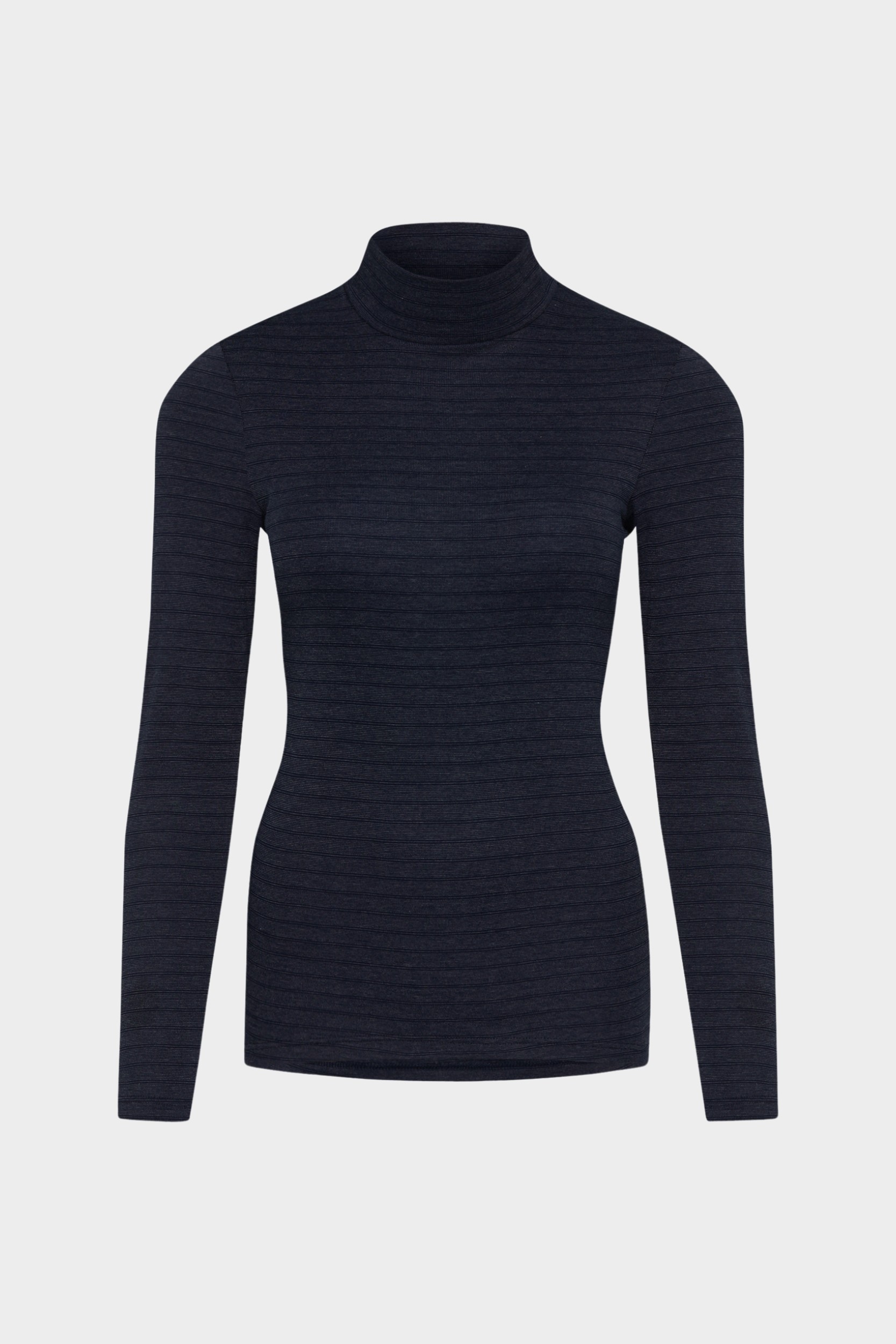 conta Damen Shirt 1/1 Arm mit Stehkragen in Farbe marine geringelt Größe 38