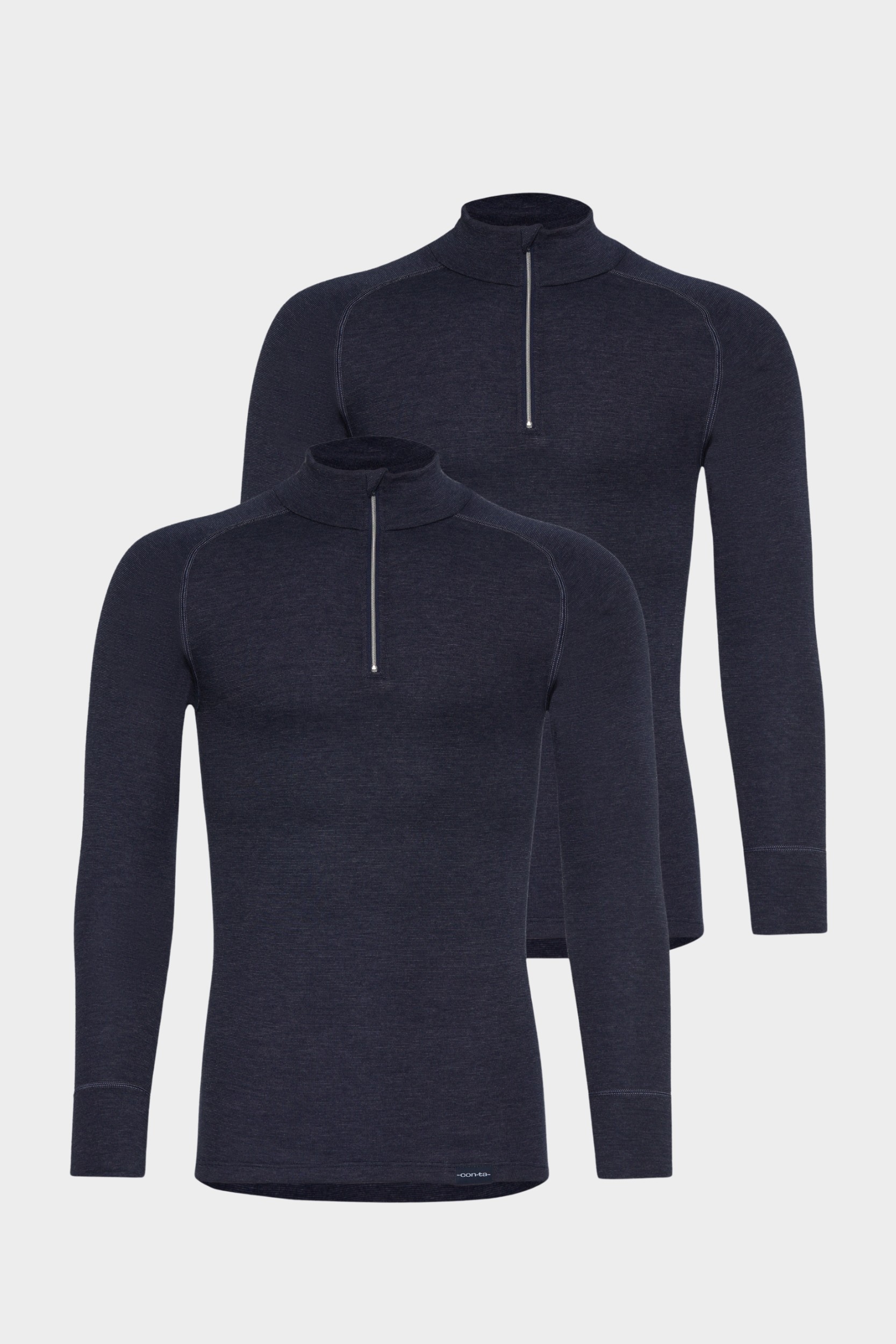 Thermo Langarmshirt mit Zipper 2er Pack