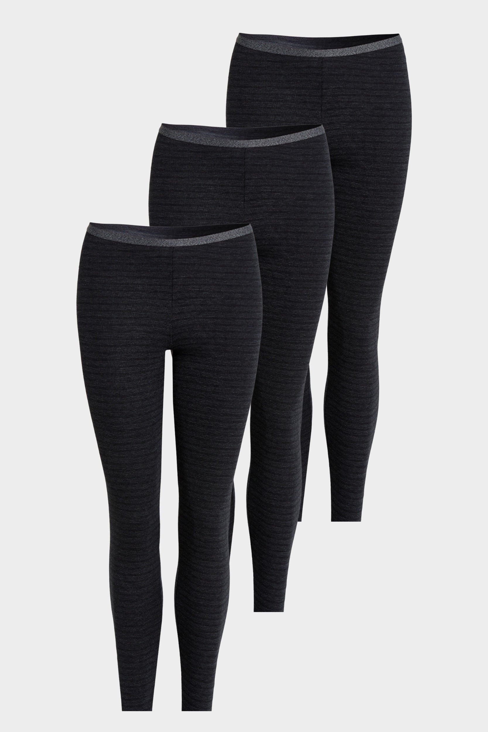 conta Damen Thermo lange Hose 3er Pack in Farbe schwarz geringelt Größe 50