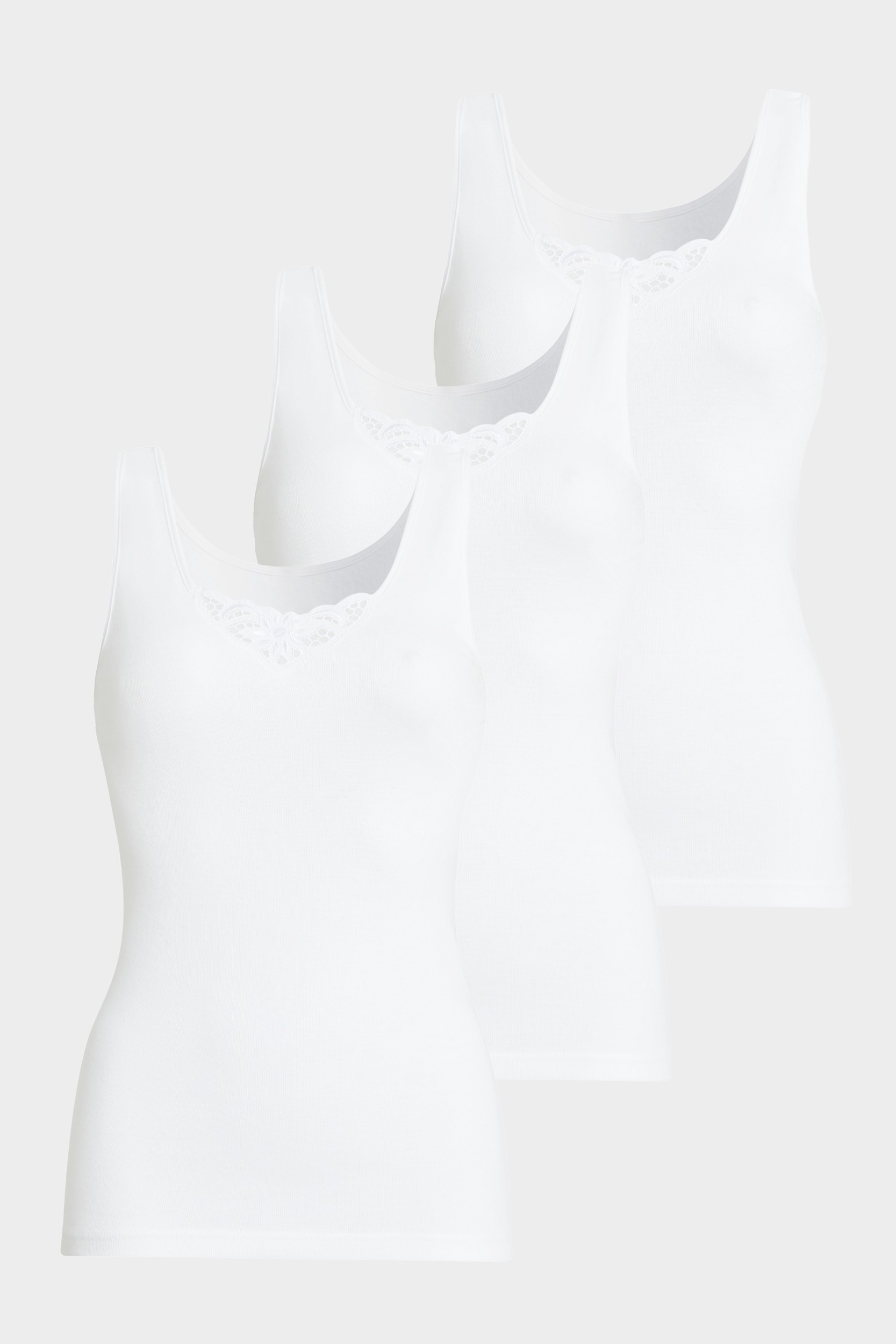 conta Damen Achselhemd 3er Pack in Farbe weiss Größe 48