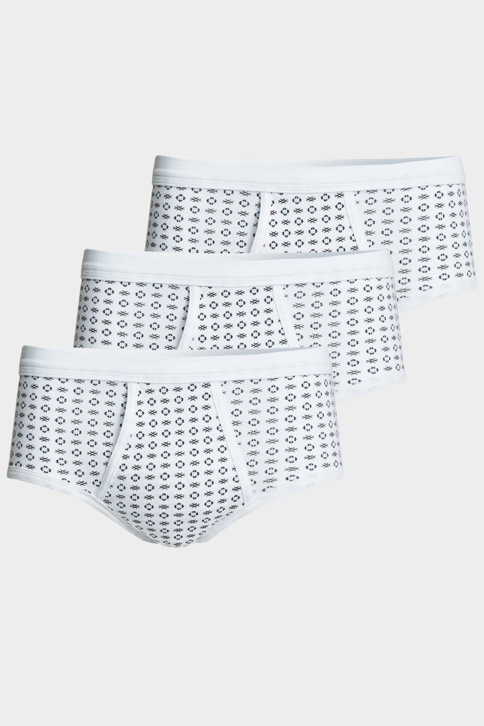 conta Herren Slip mit Eingriff in Farbe Druck weiß Größe 7