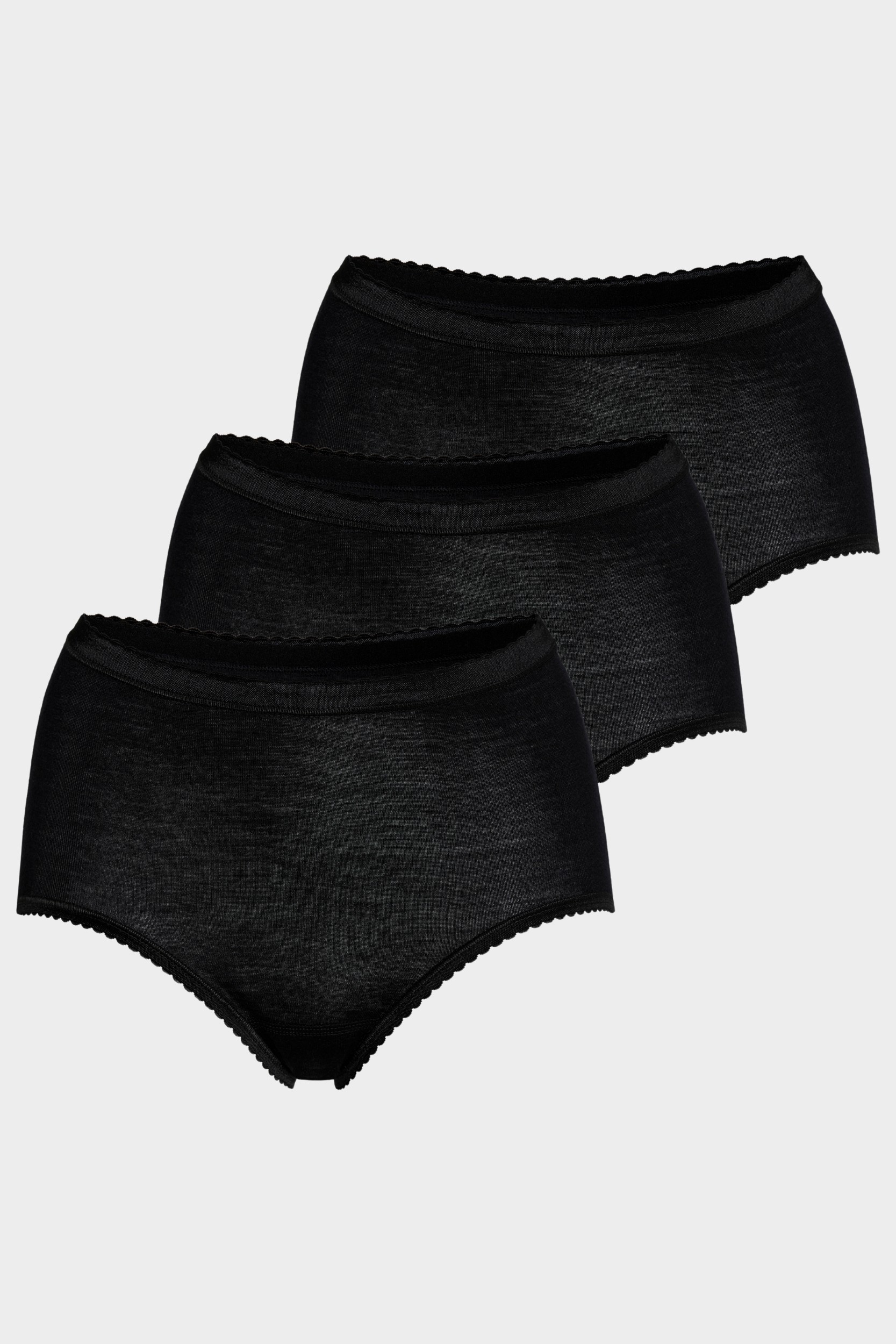 conta Damen Taillenslip Merino in Farbe schwarz Größe 42