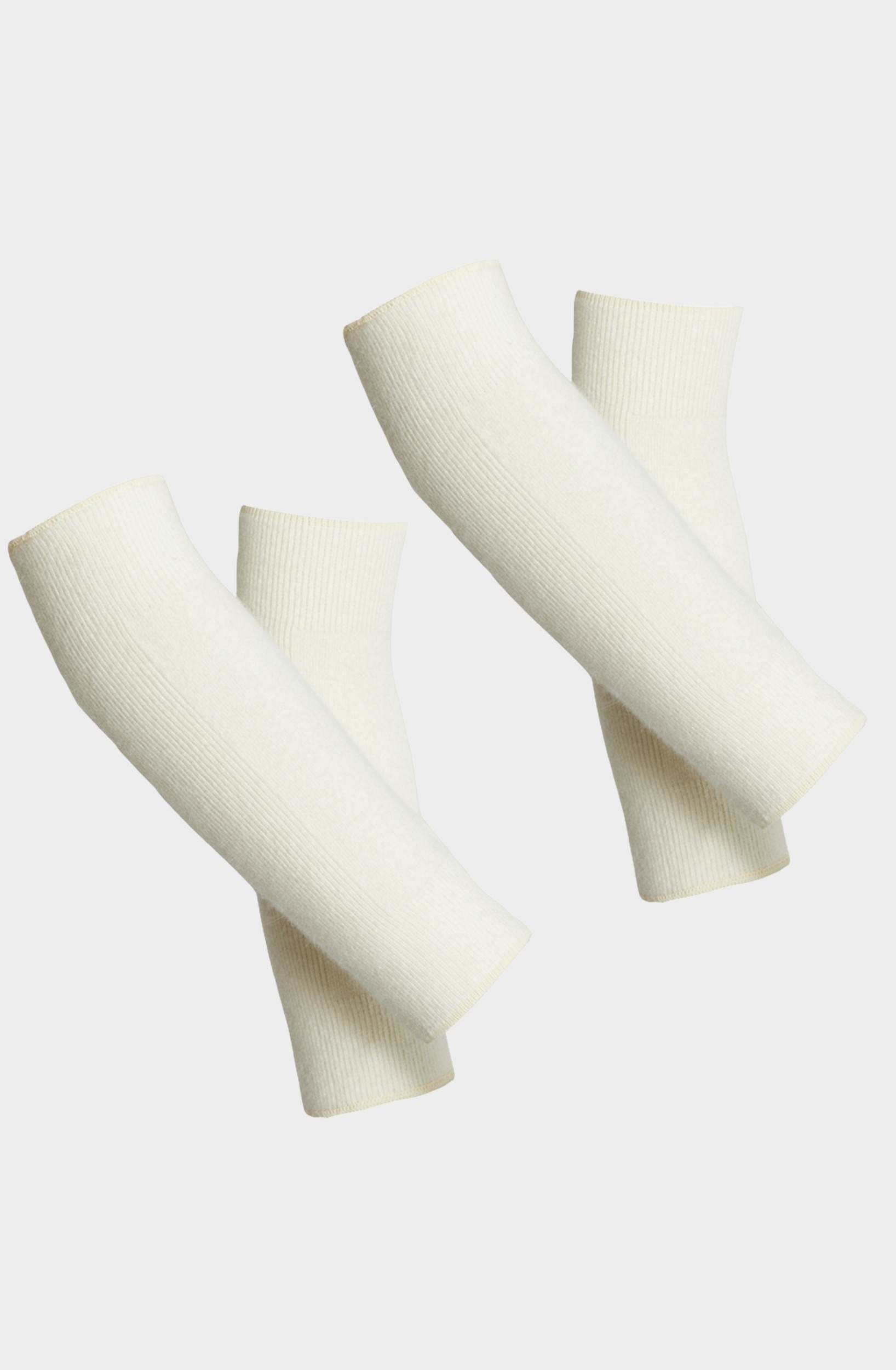 conta Damen Gelenkwärmer Angora/Wolle 2er Pack in Farbe wollweiß Größe XL