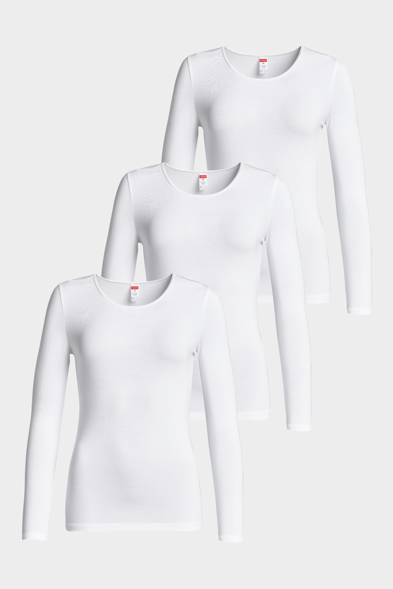 conta Damen Langarm Shirt in Farbe weiss Größe 44