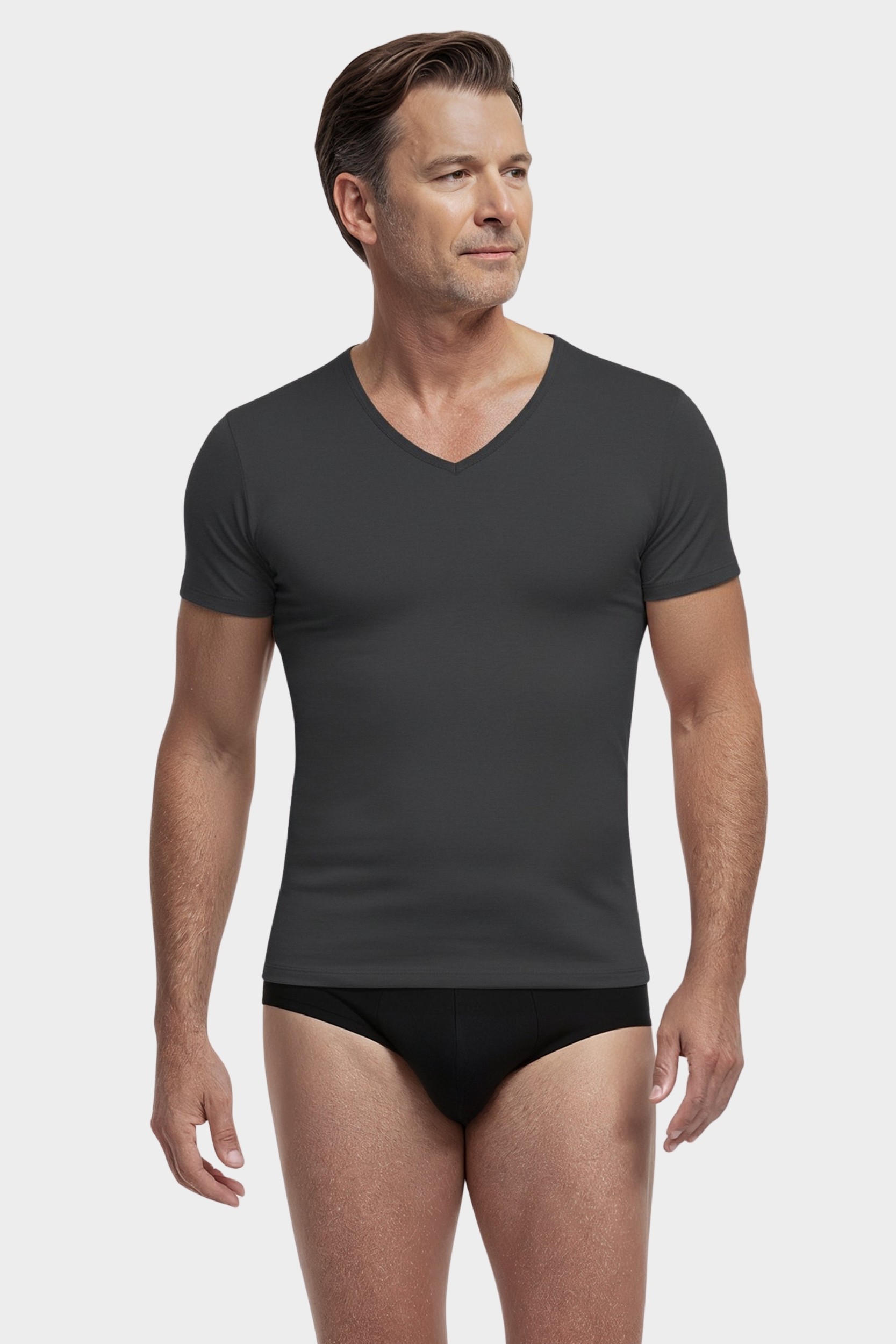 Kurzarmshirt V-Ausschnitt