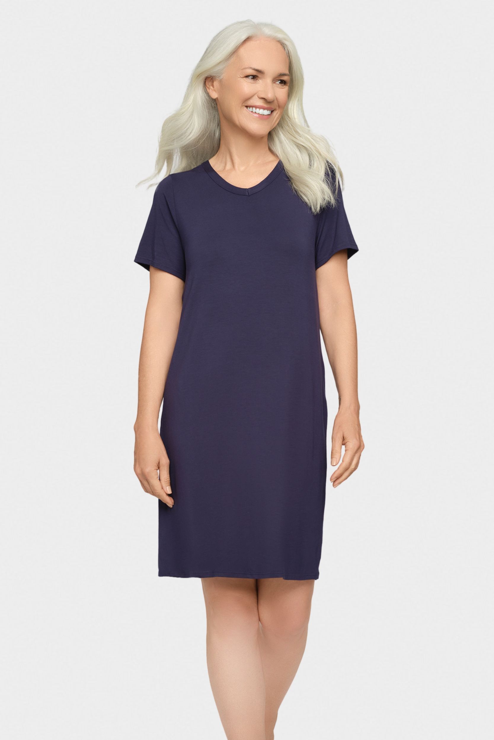 conta Damen Nachthemd kurzarm in Farbe marine Größe 36