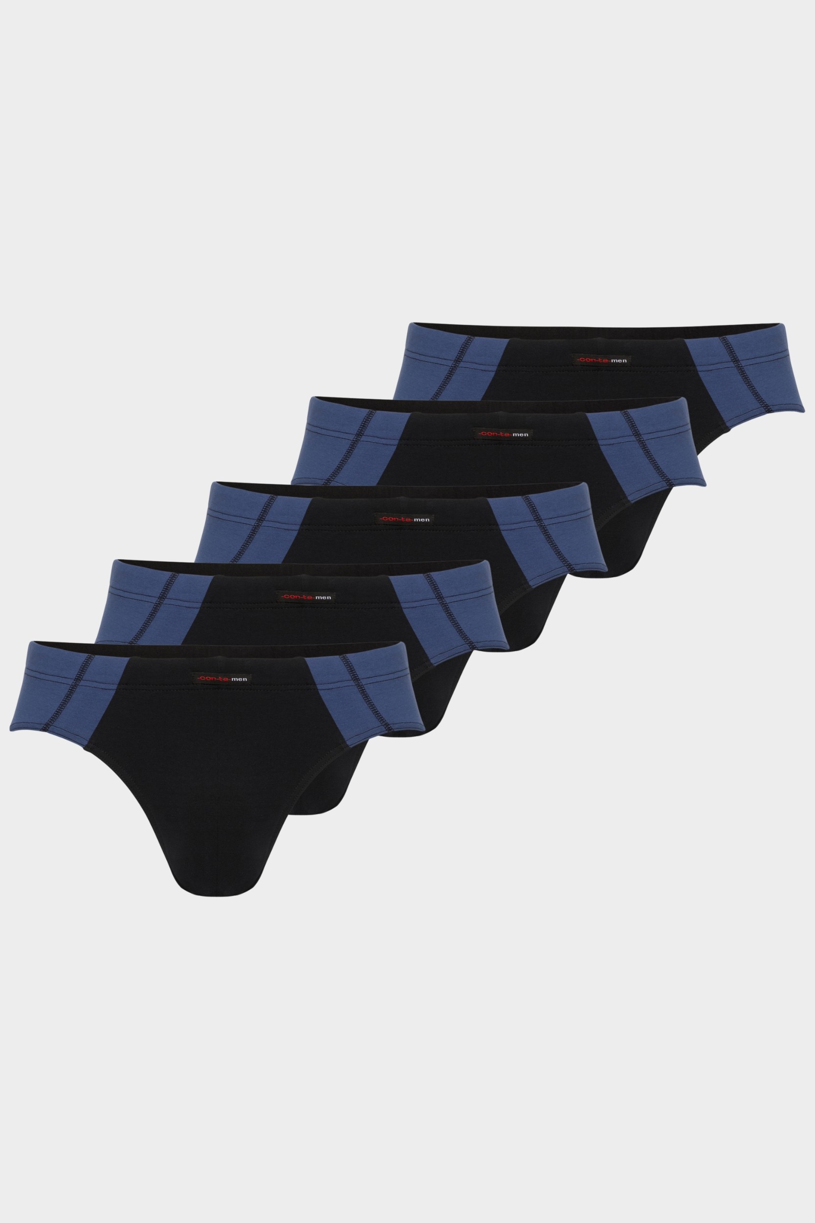 conta Herren Slip 5er Pack in Farbe schwarz/ozean Größe 7