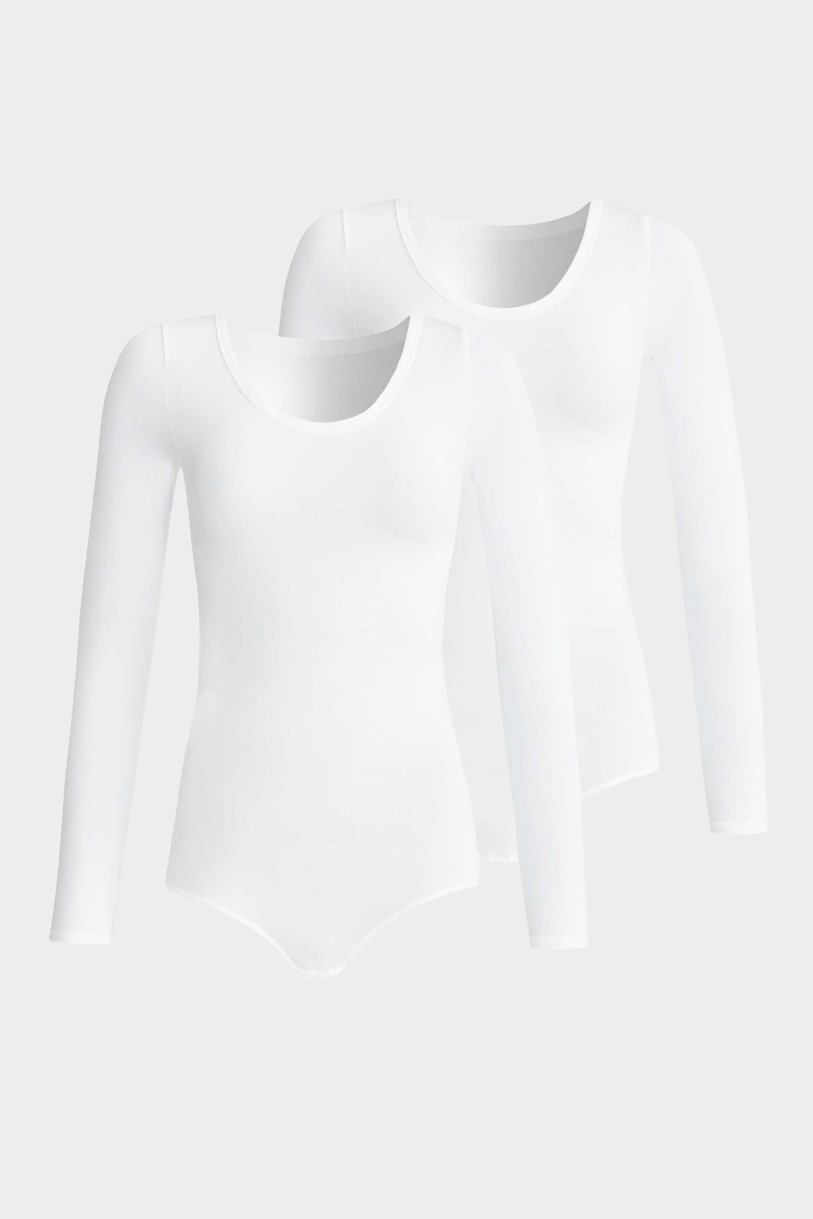 conta Damen langarm Body in Farbe weiss Größe 48