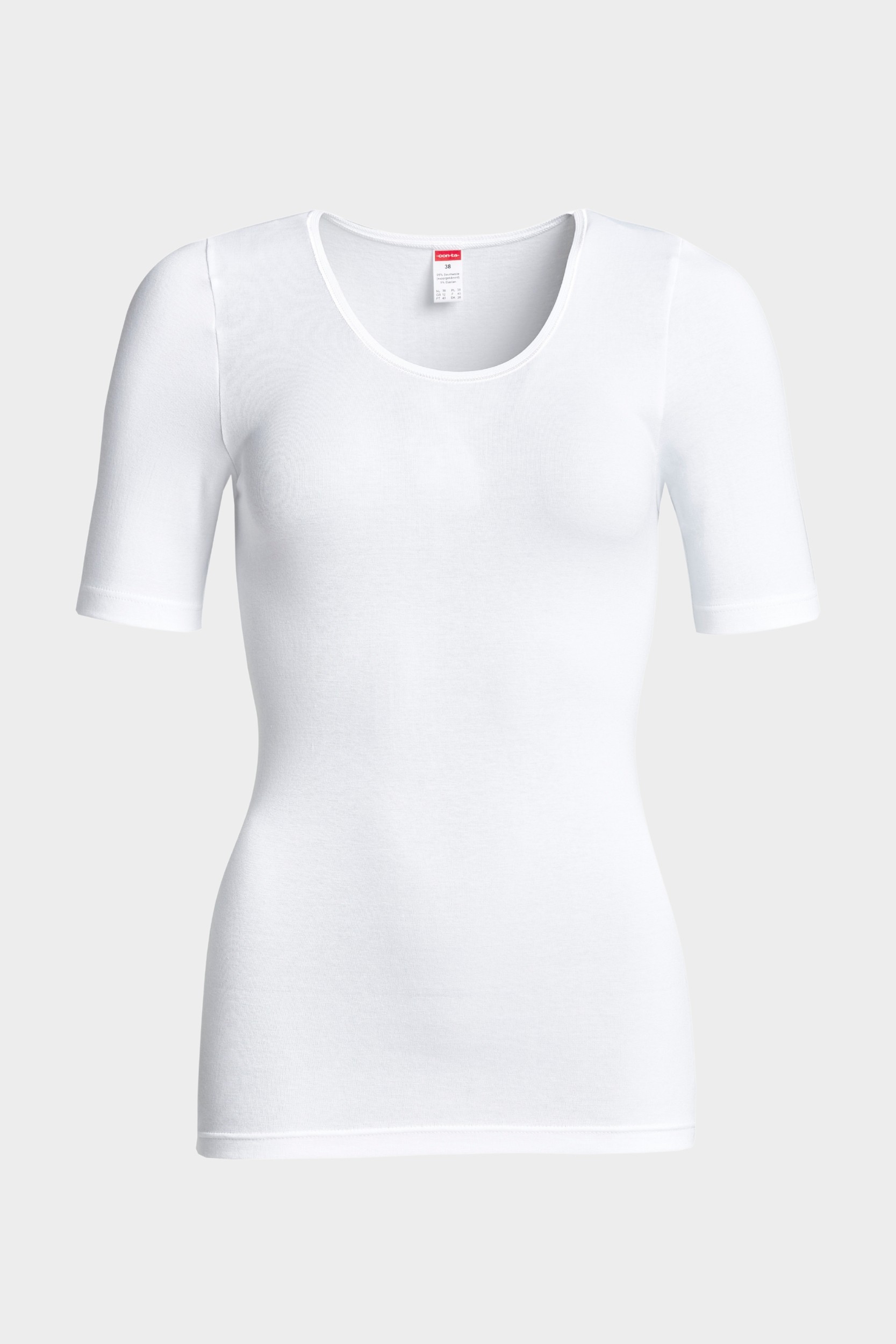 conta Damen kurzarm Shirt in Farbe weiss Größe 48