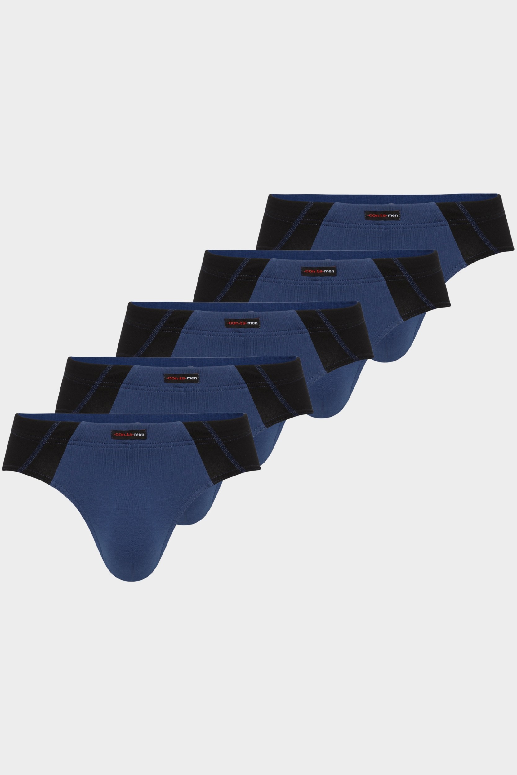 conta Herren Slip 5er Pack in Farbe ozean/schwarz Größe 5