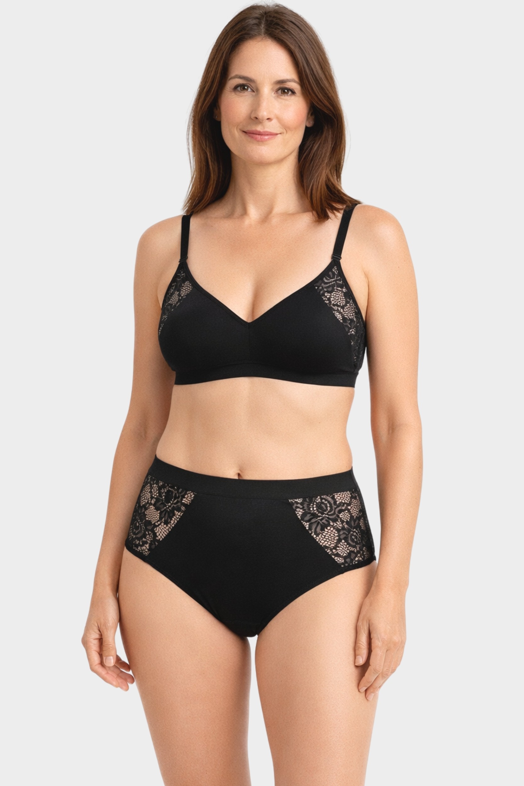 conta Damen Taillenslip mit Spitze in Farbe schwarz Größe 36