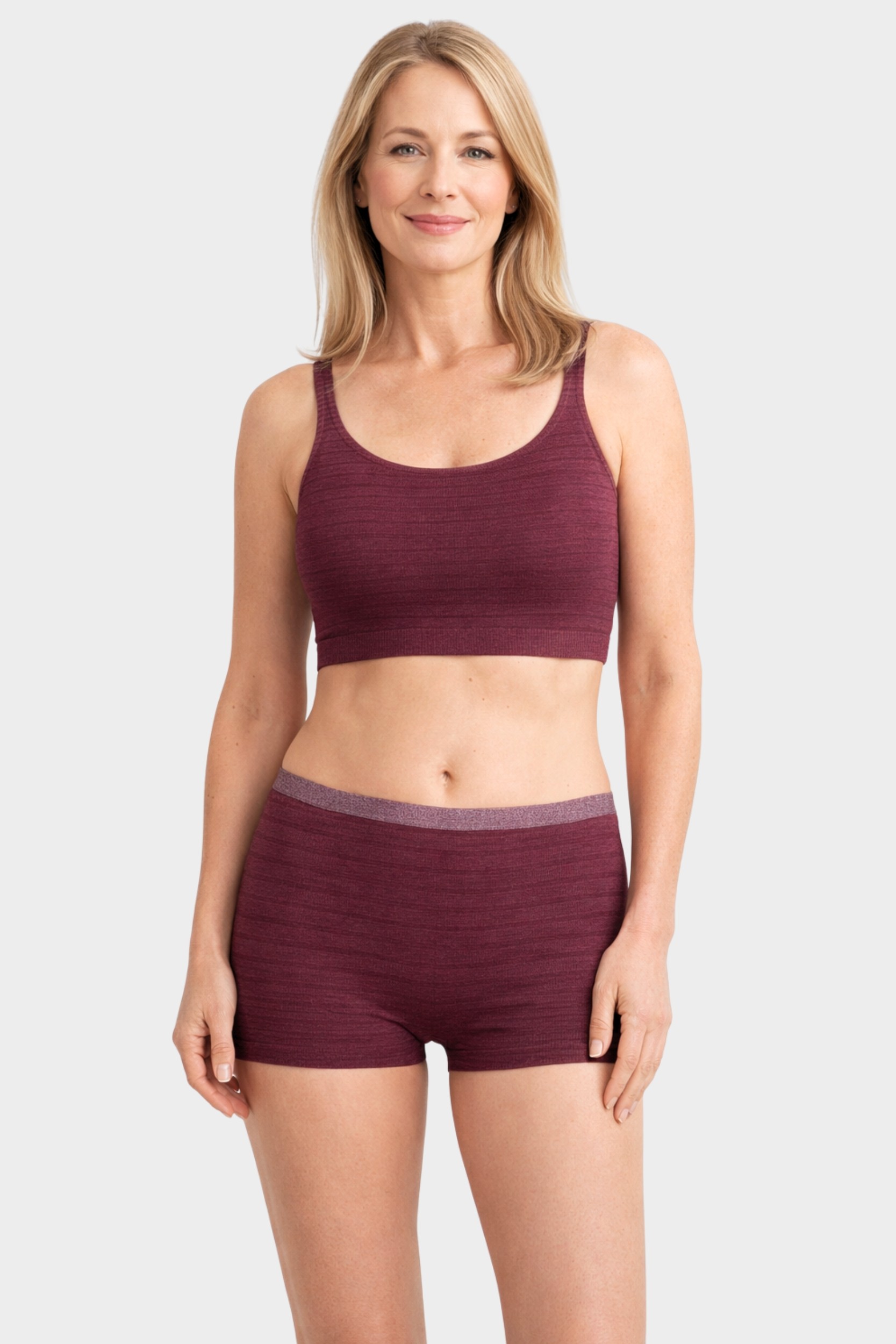 conta Damen Thermo Panty in Farbe bordeaux geringelt Größe 38