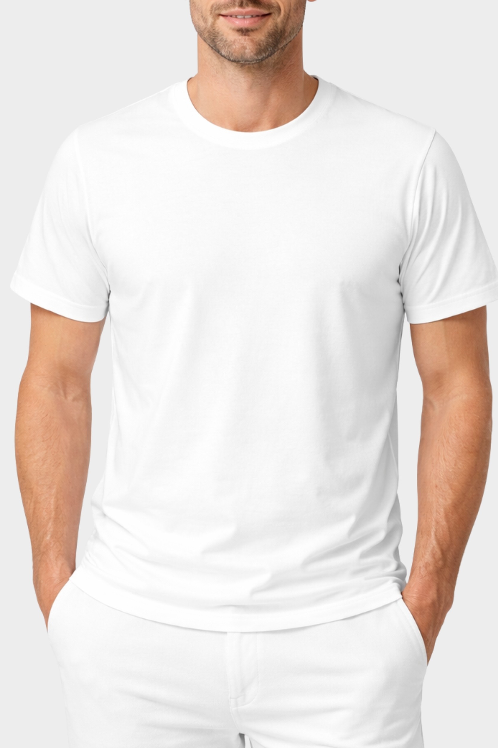 Kurzarmshirt mit breiter Borte