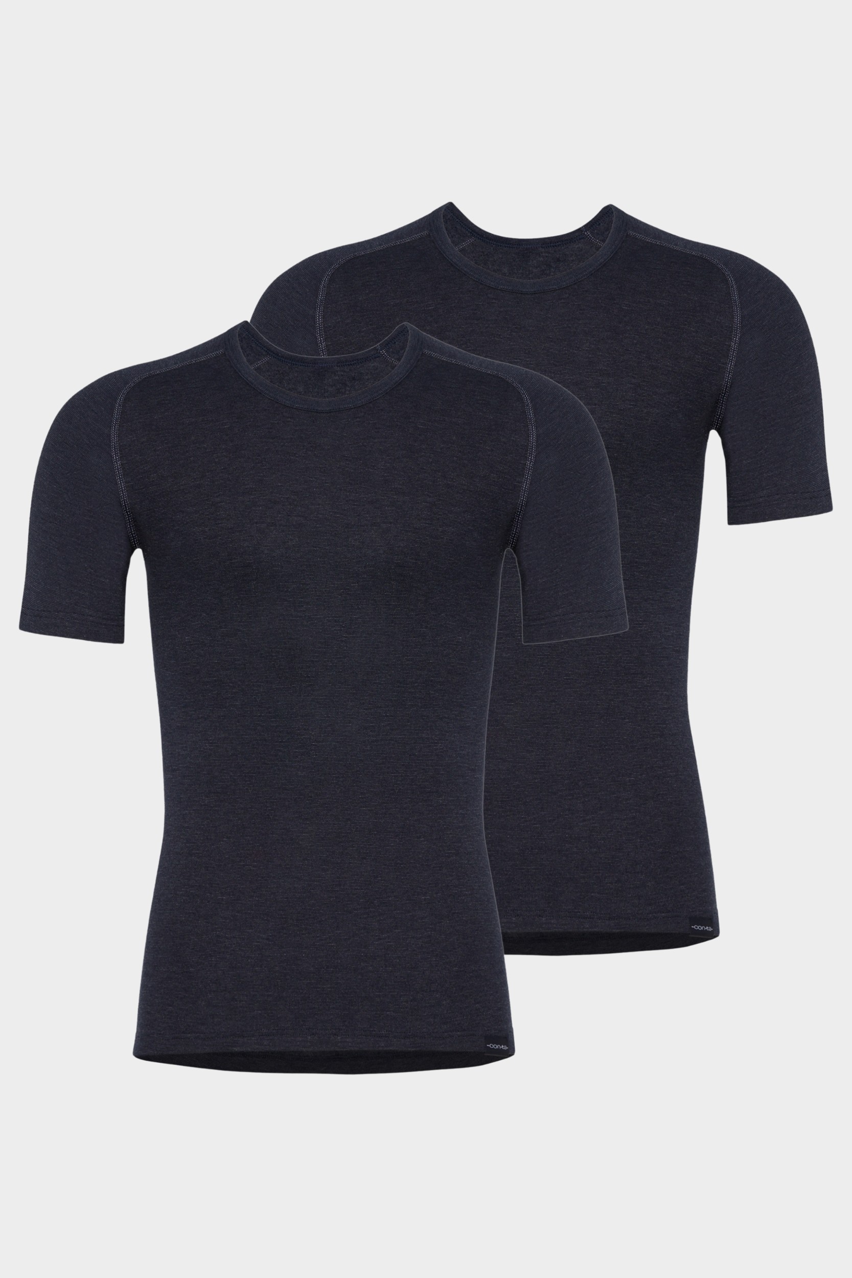 conta Herren Thermo kurzarm Shirt 2er Pack in Farbe marine melange Größe 9