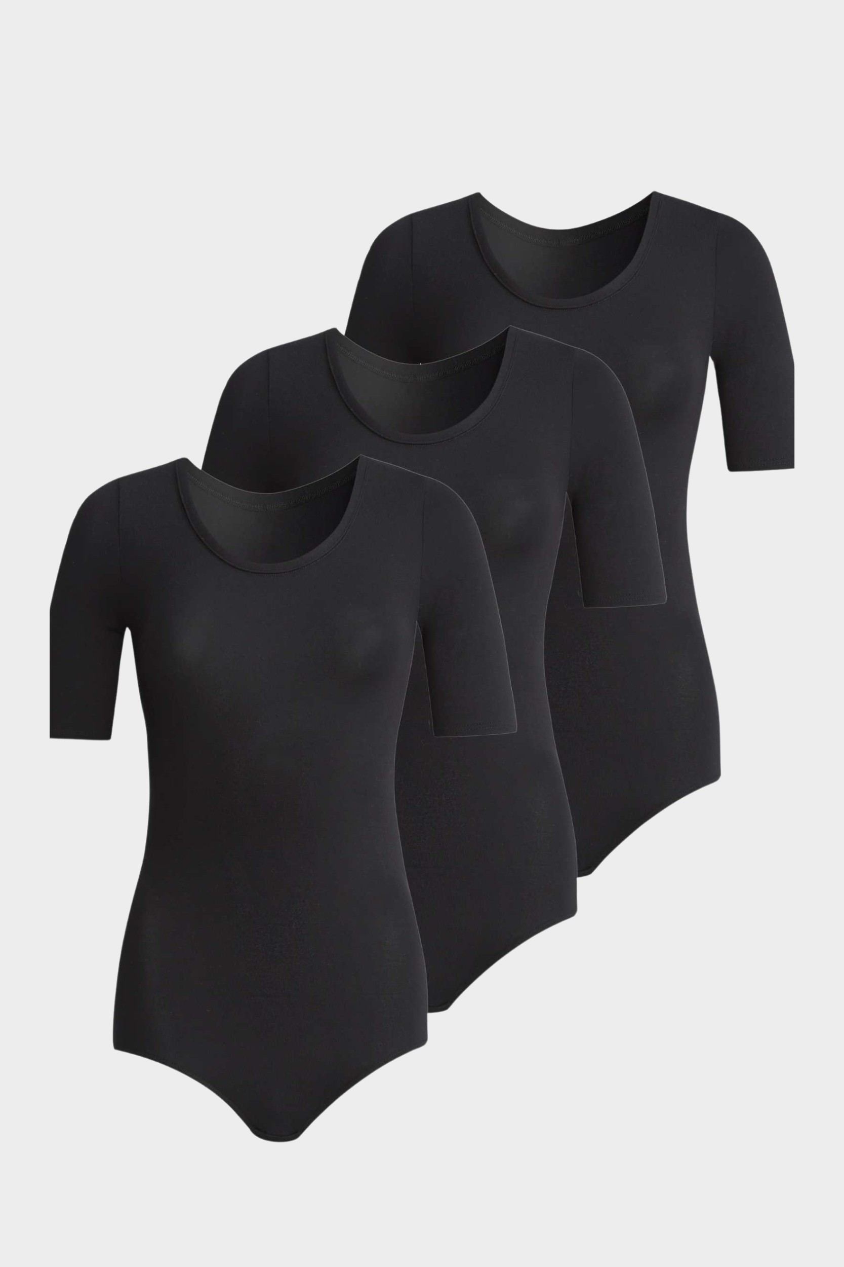 conta Damen kurzarm Body in Farbe schwarz Größe 46