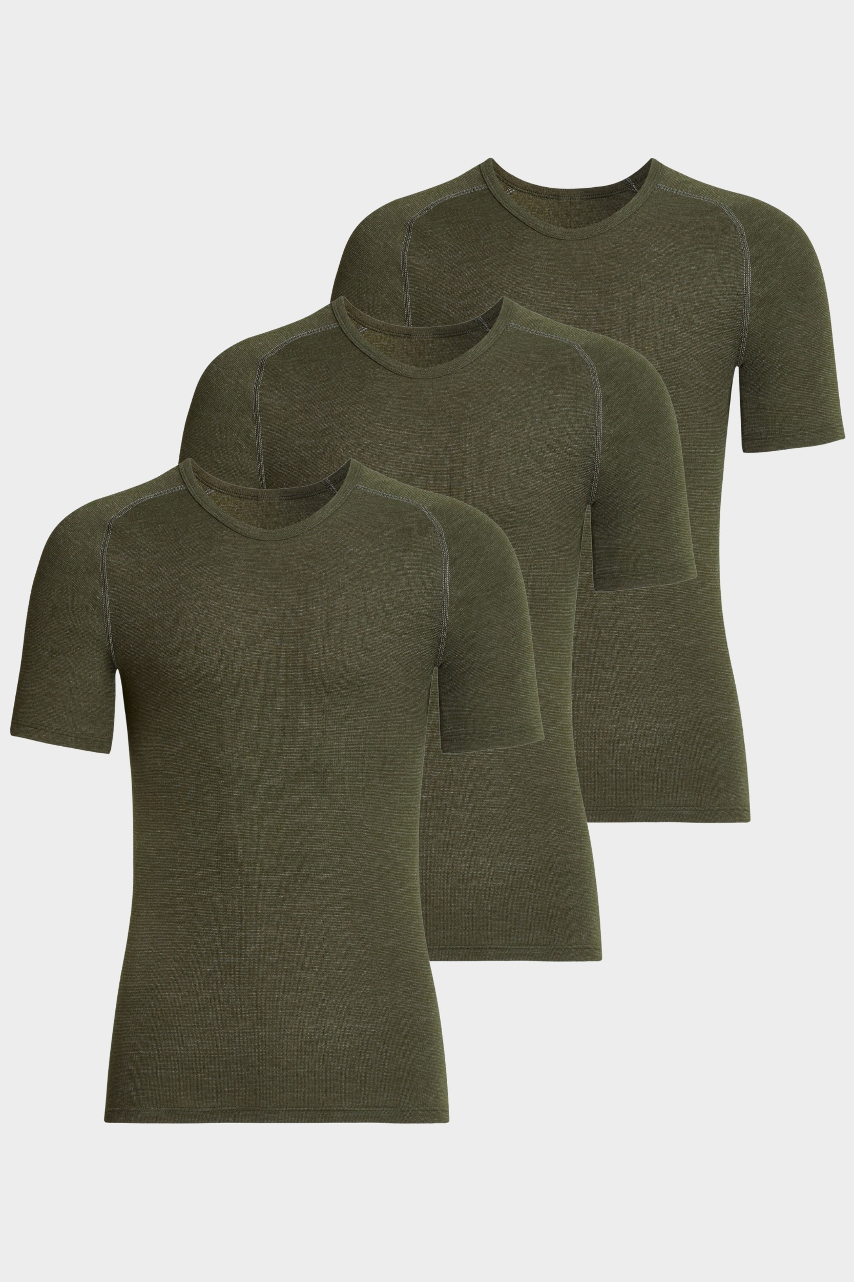 conta Herren Thermo kurzarm Shirt in Farbe oliv melange Größe 10