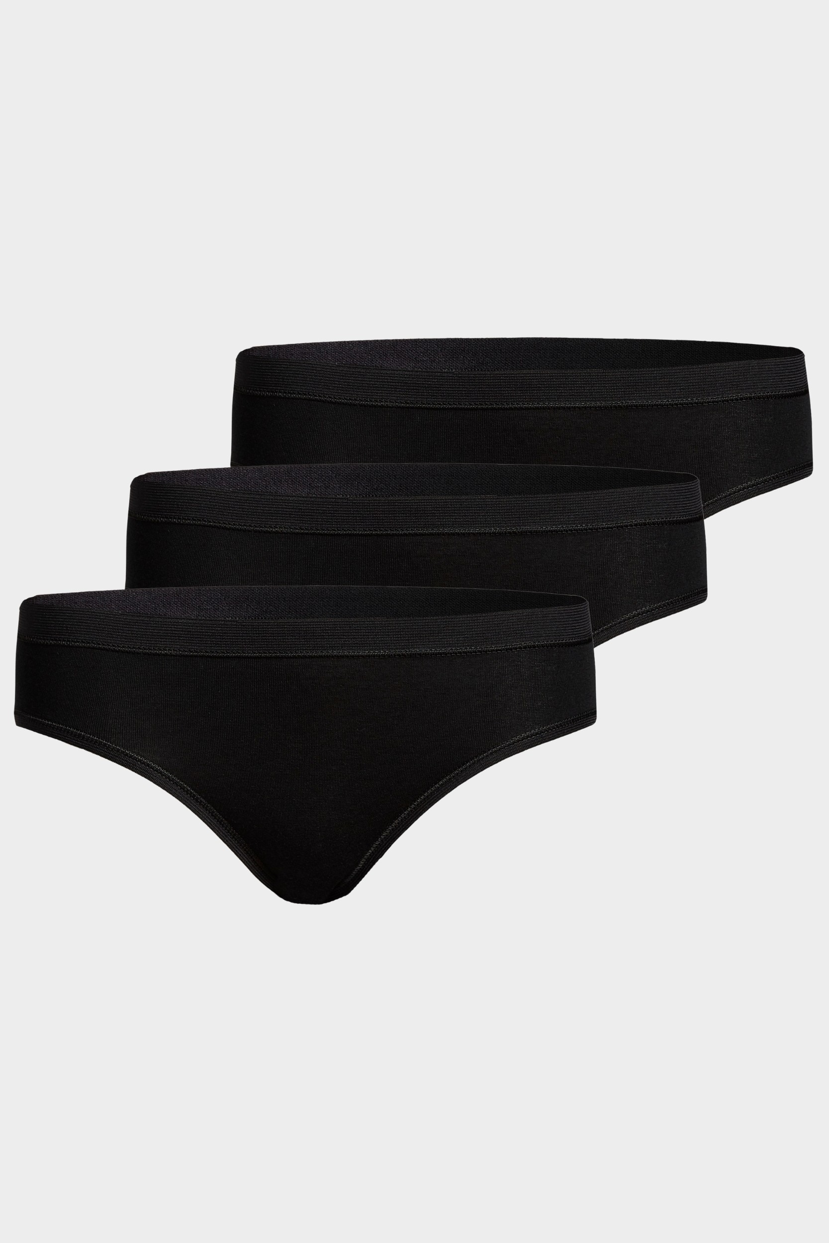 conta Damen Slip Midi 3er Pack in Farbe schwarz Größe 50