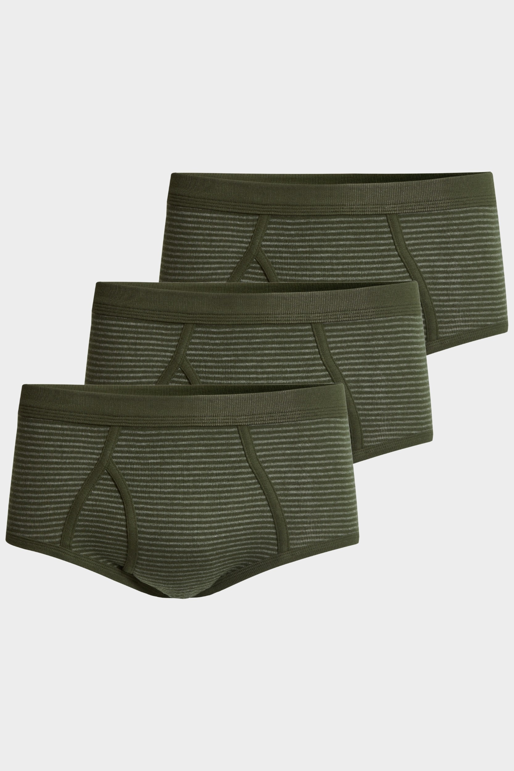 conta Herren Slip 3er Pack in Farbe oliv geringelt Größe 9