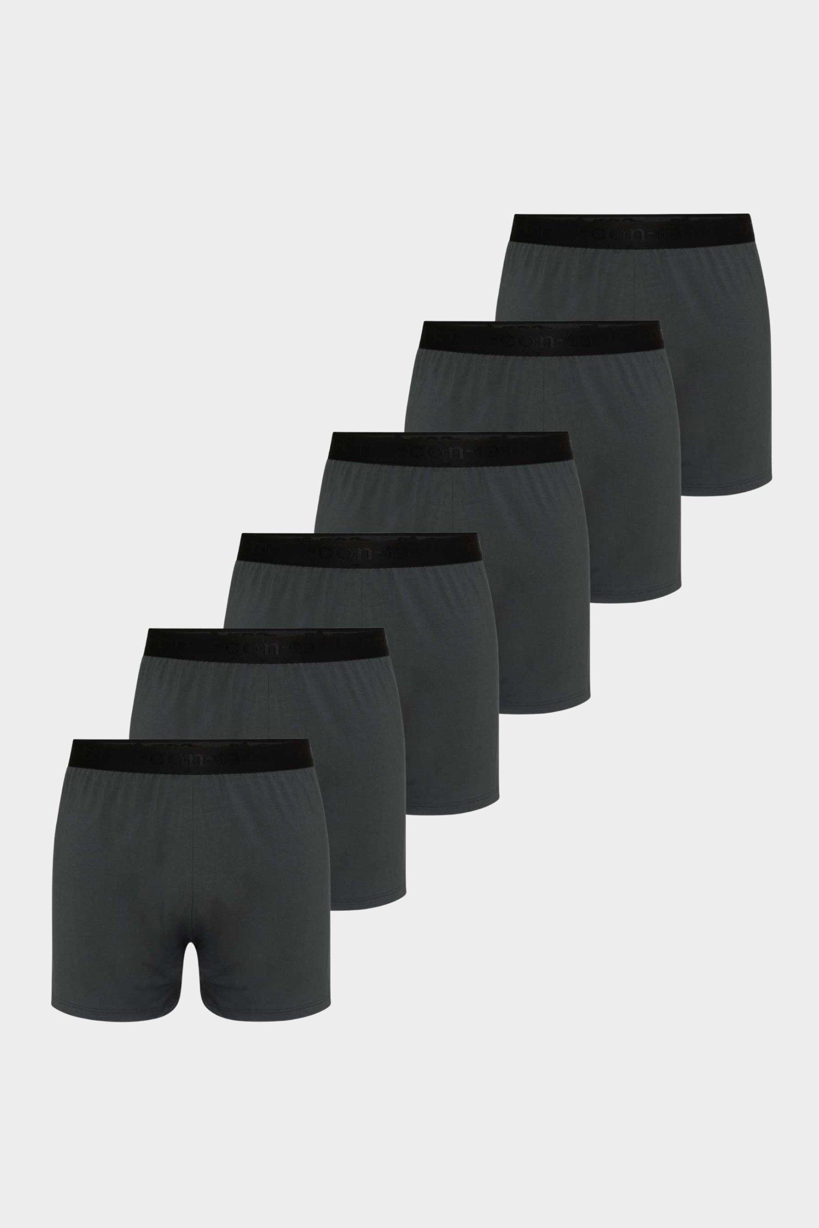 conta Herren Boxershort 6er Pack in Farbe graphit Größe 8