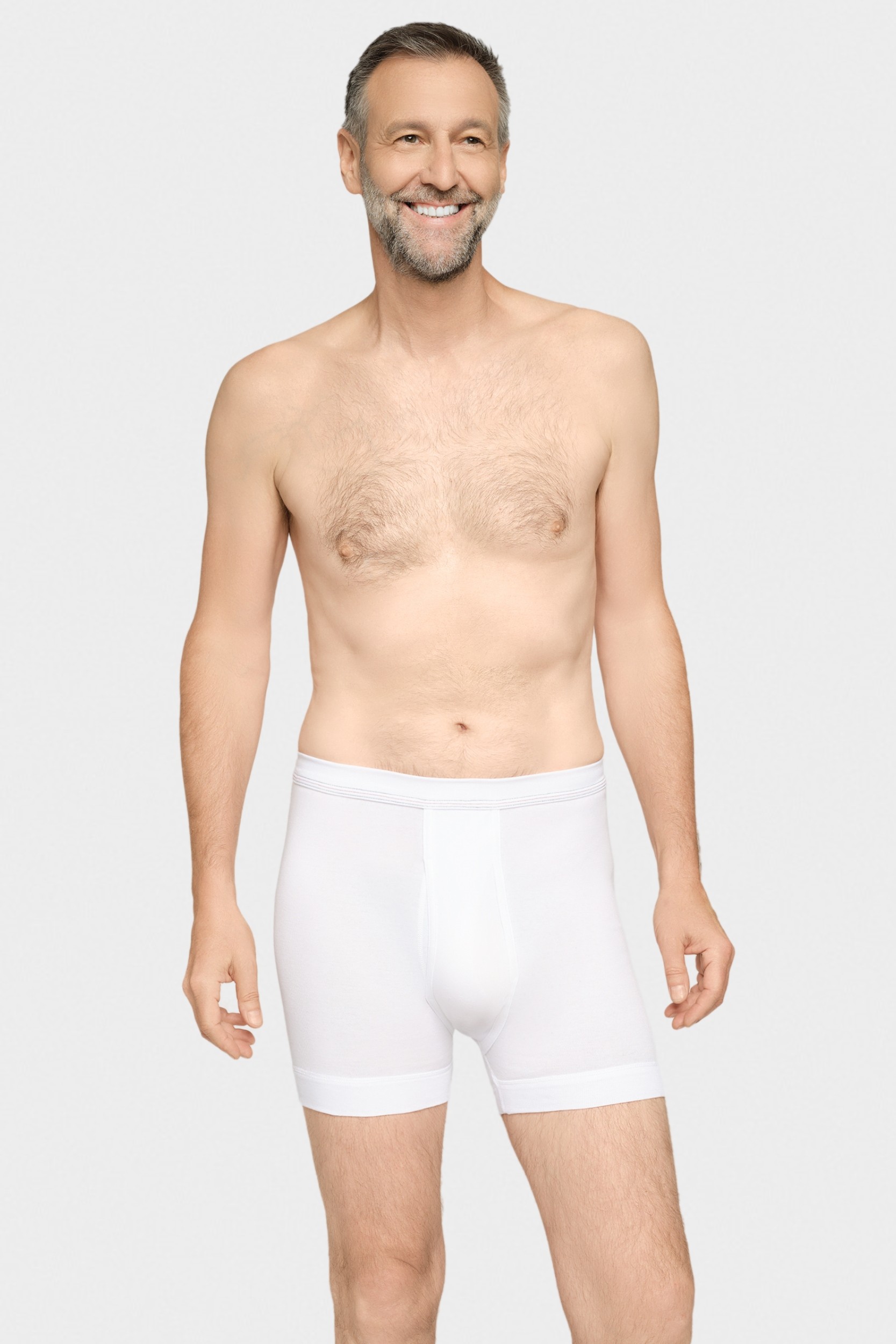 conta Herren Hose kurz mit Eingriff in Farbe weiss Größe 13