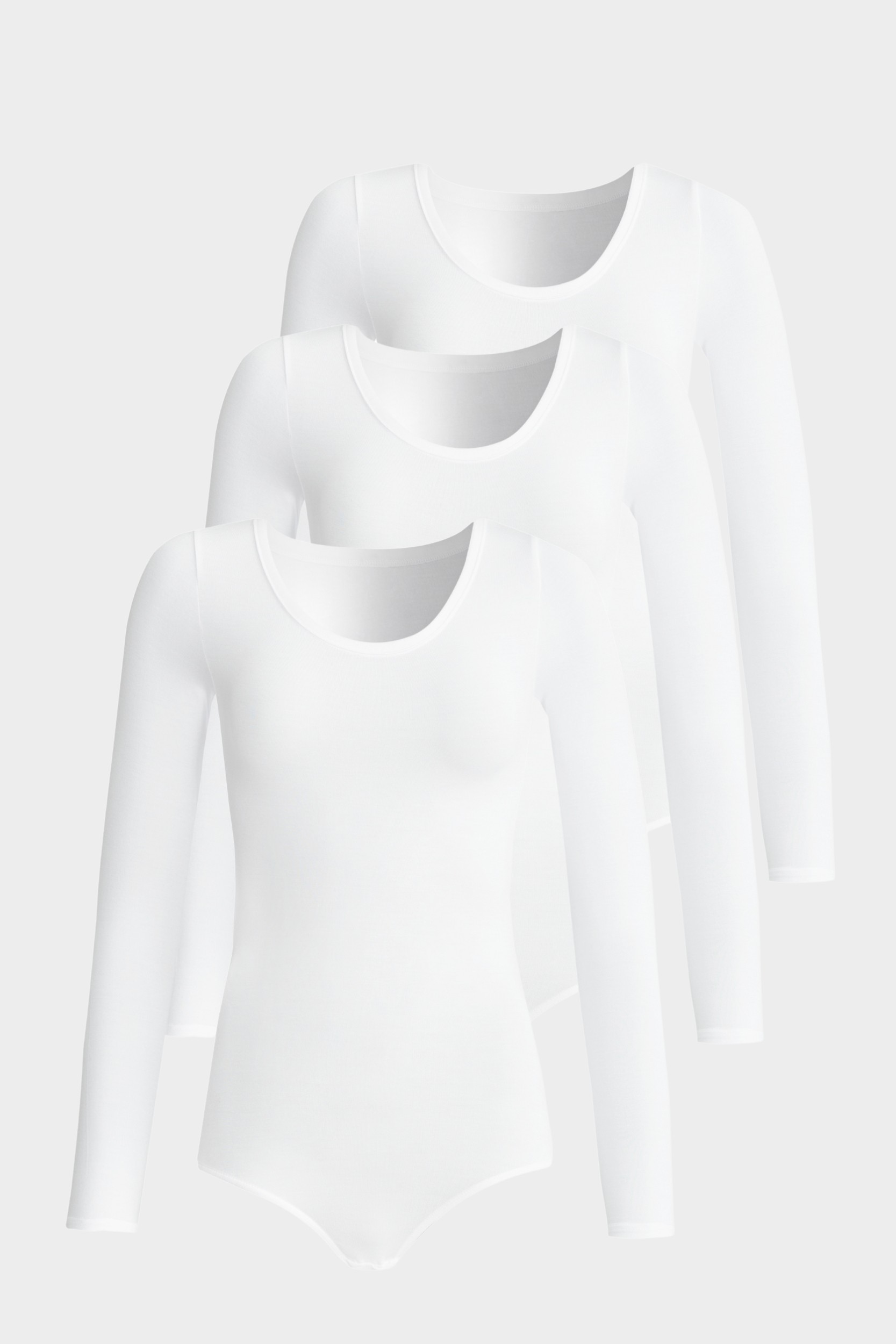 conta Damen langarm Body in Farbe weiss Größe 40