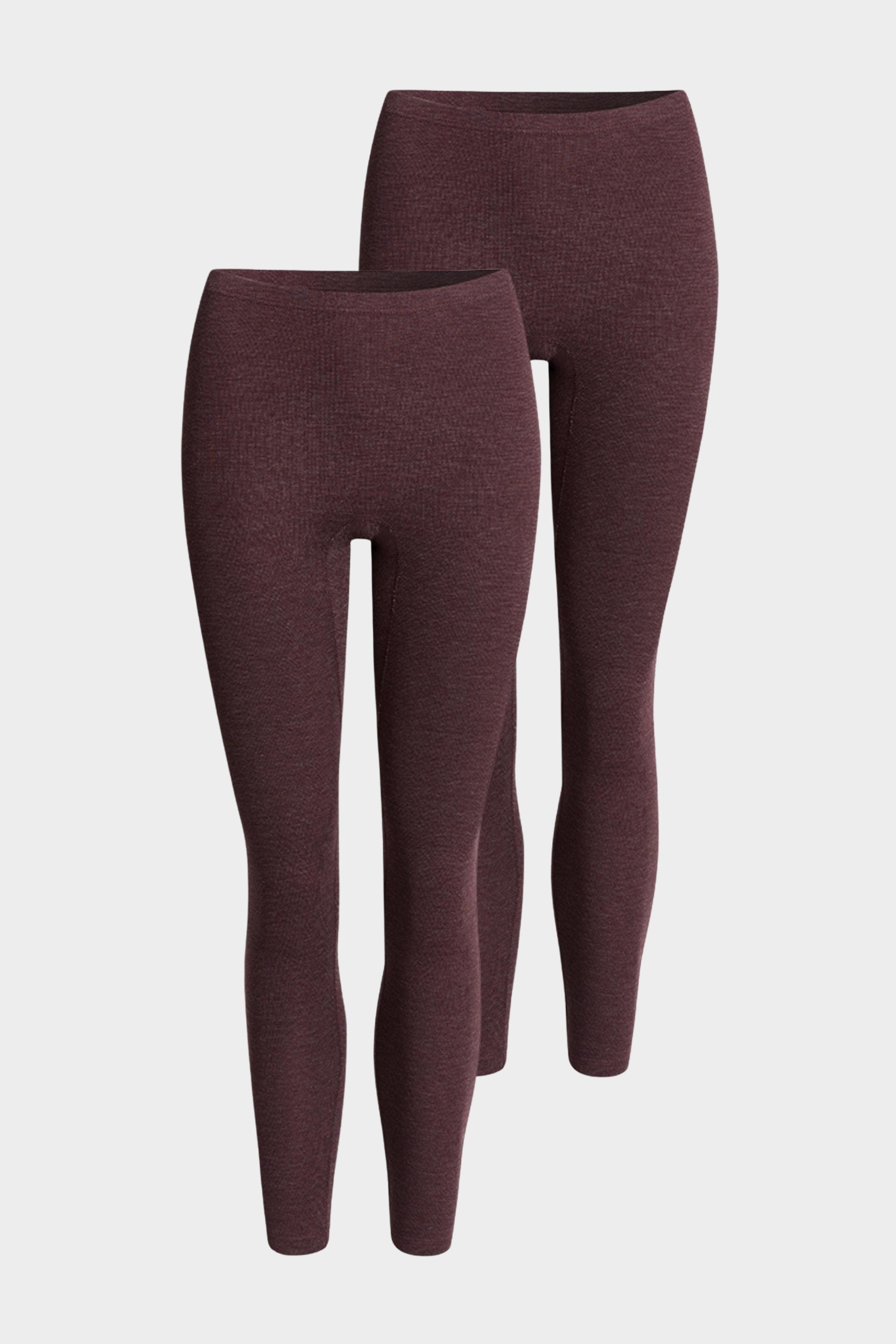 conta Damen Thermo lange Hose 2er Pack in Farbe burgund melange Größe 52