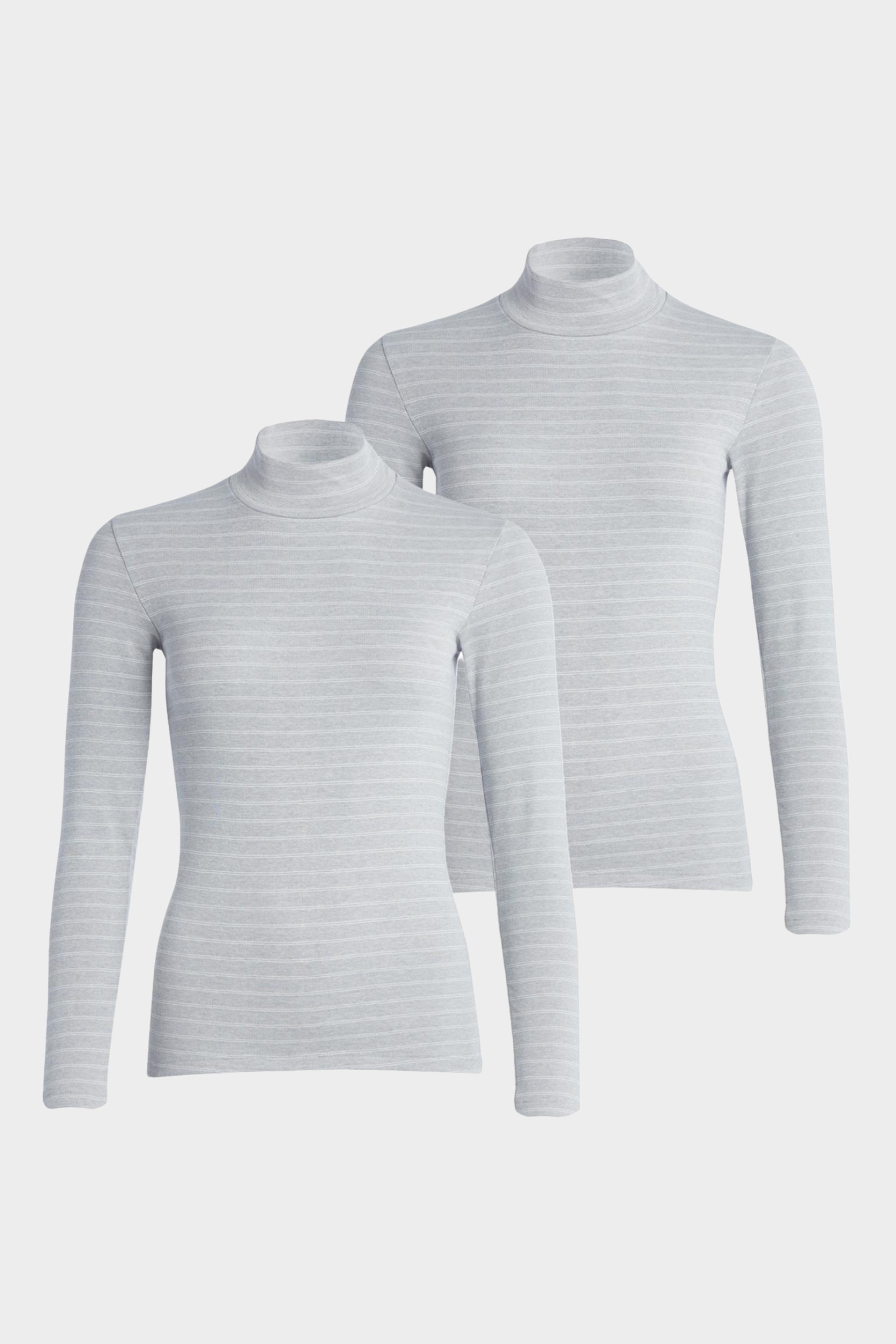 conta Damen Shirt 1/1 Arm mit Stehkragen 2er Pack in Farbe sterling geringelt Größe 46