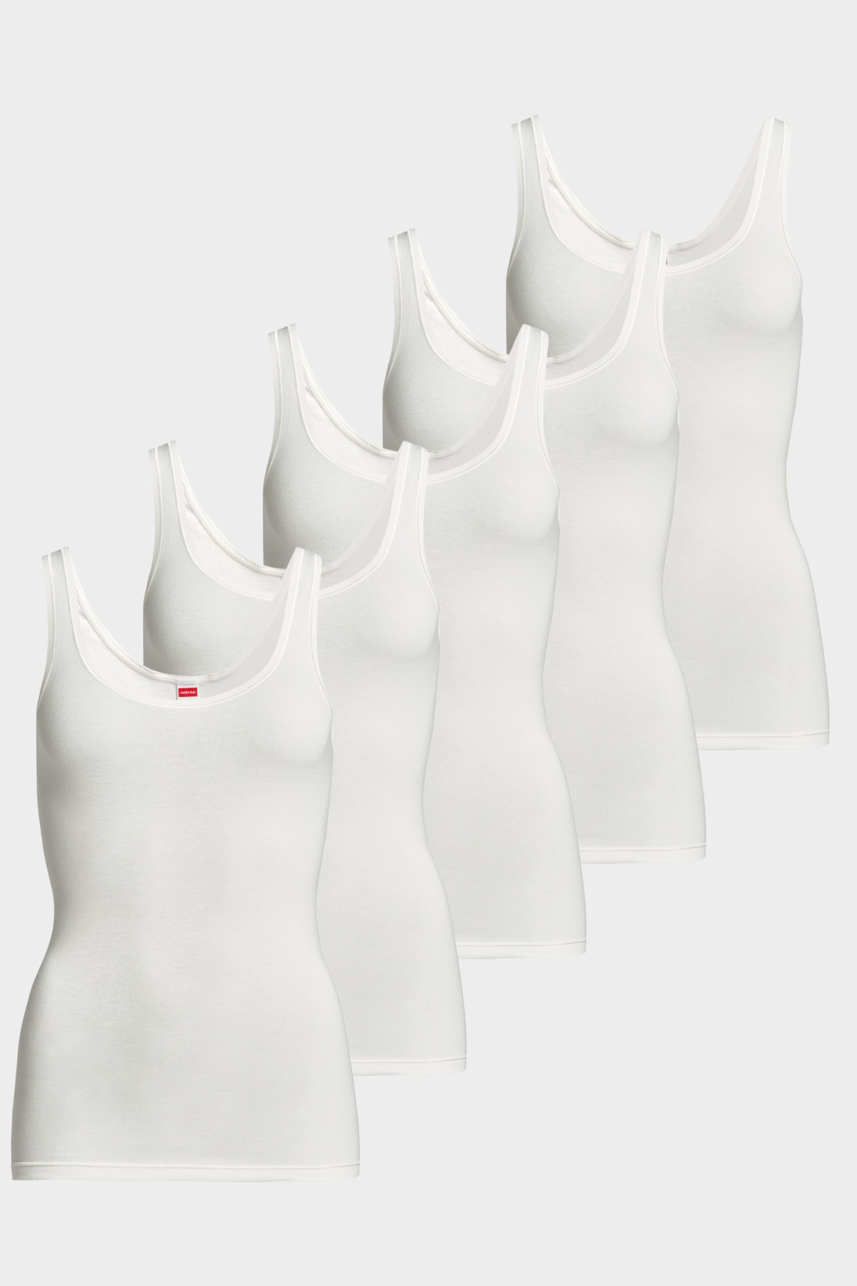 conta Damen Achselhemd 5er Pack in Farbe ecru Größe 48
