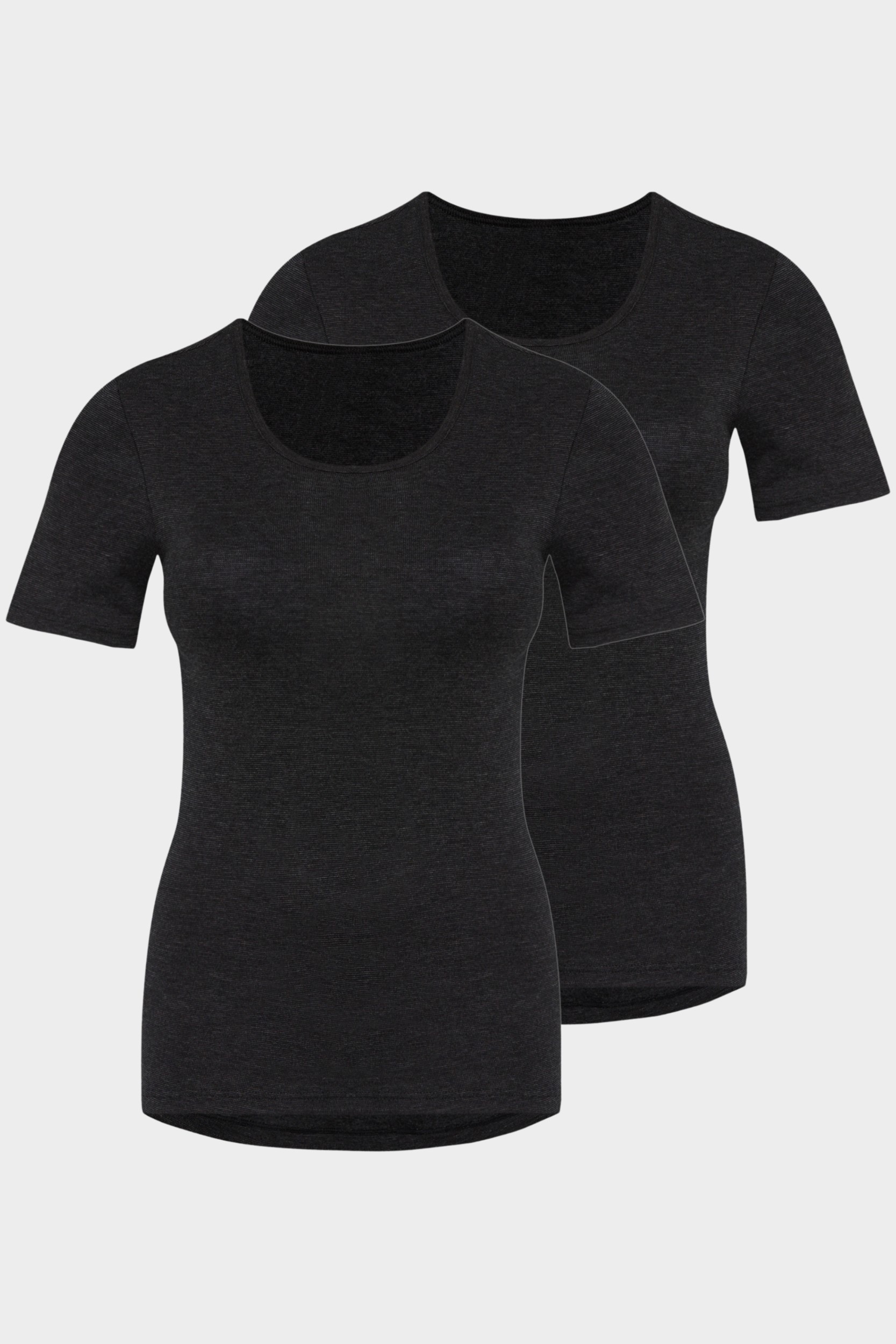 conta Damen Thermo kurzarm Shirt in Farbe schwarz melange Größe 40