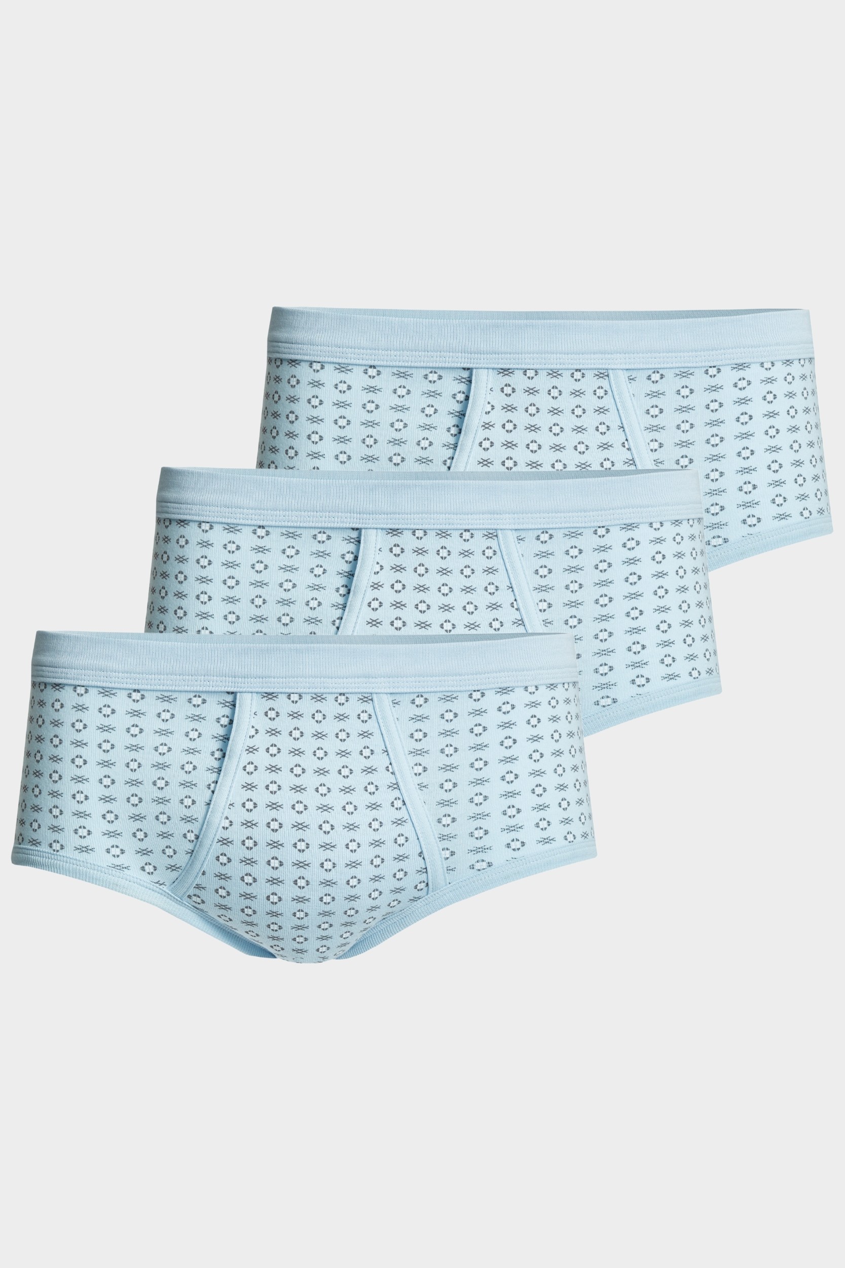 conta Herren Slip mit Eingriff 3er Pack in Farbe Druck hellblau Größe 9