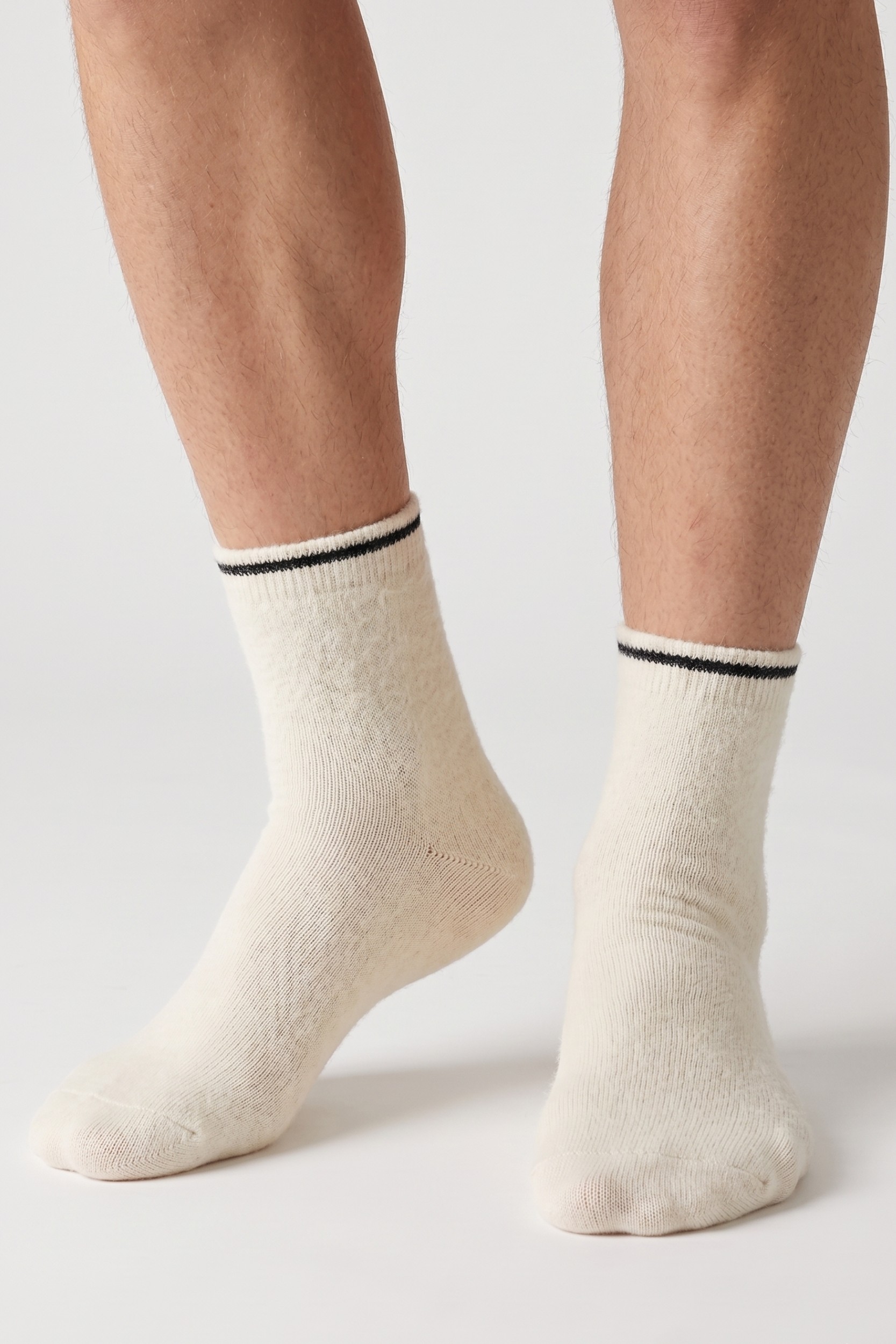 conta Herren Fußwärmer Angora Herren in Farbe wollweiß Größe S