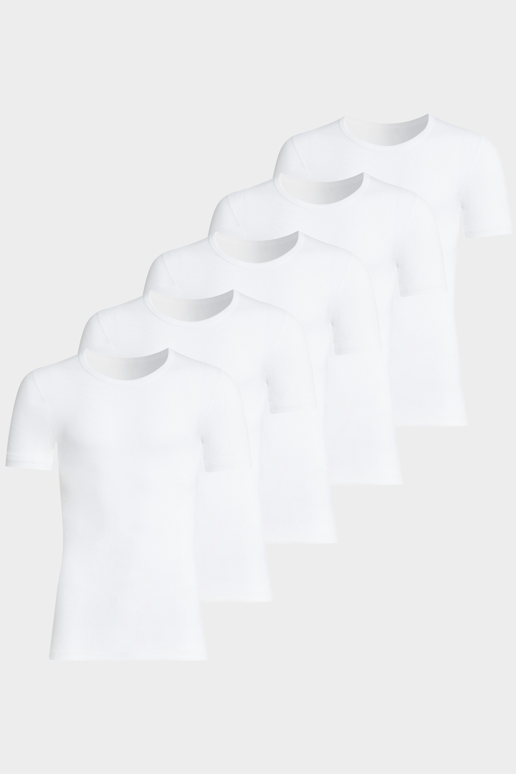 conta Herren Kurzarmshirt 5er Pack in Farbe weiss Größe 5