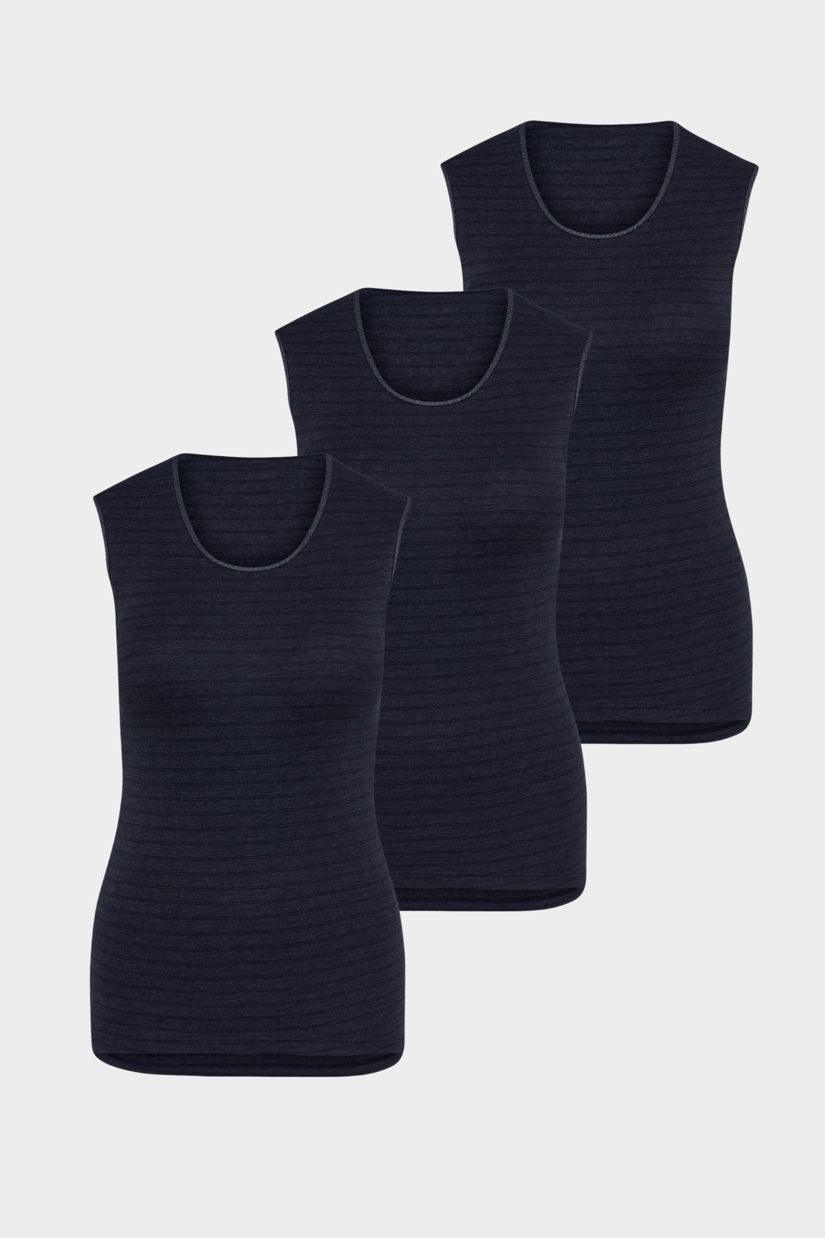 conta Damen Thermo Unterhemd 3er Pack in Farbe marine geringelt Größe 42