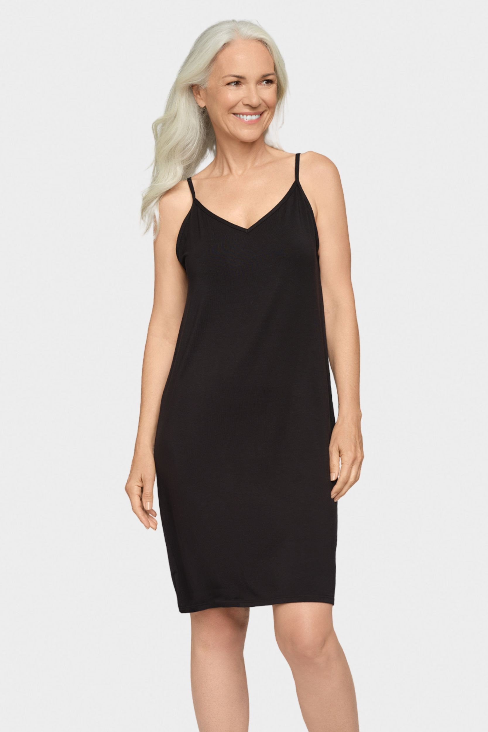 conta Damen Nachthemd Träger in Farbe schwarz Größe 48