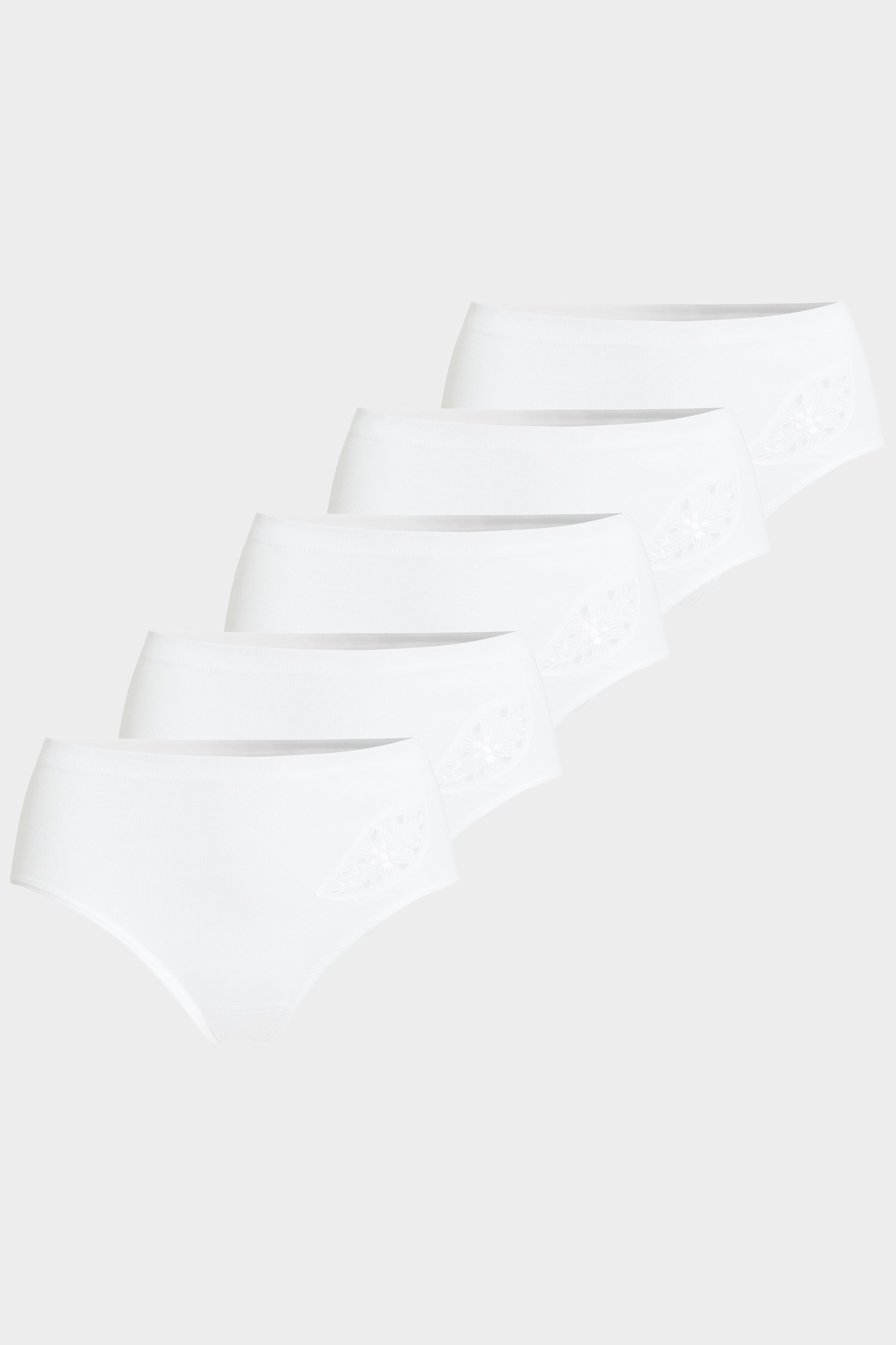 conta Damen Hüftslip mit Motiv 5er Pack in Farbe weiss Größe 44