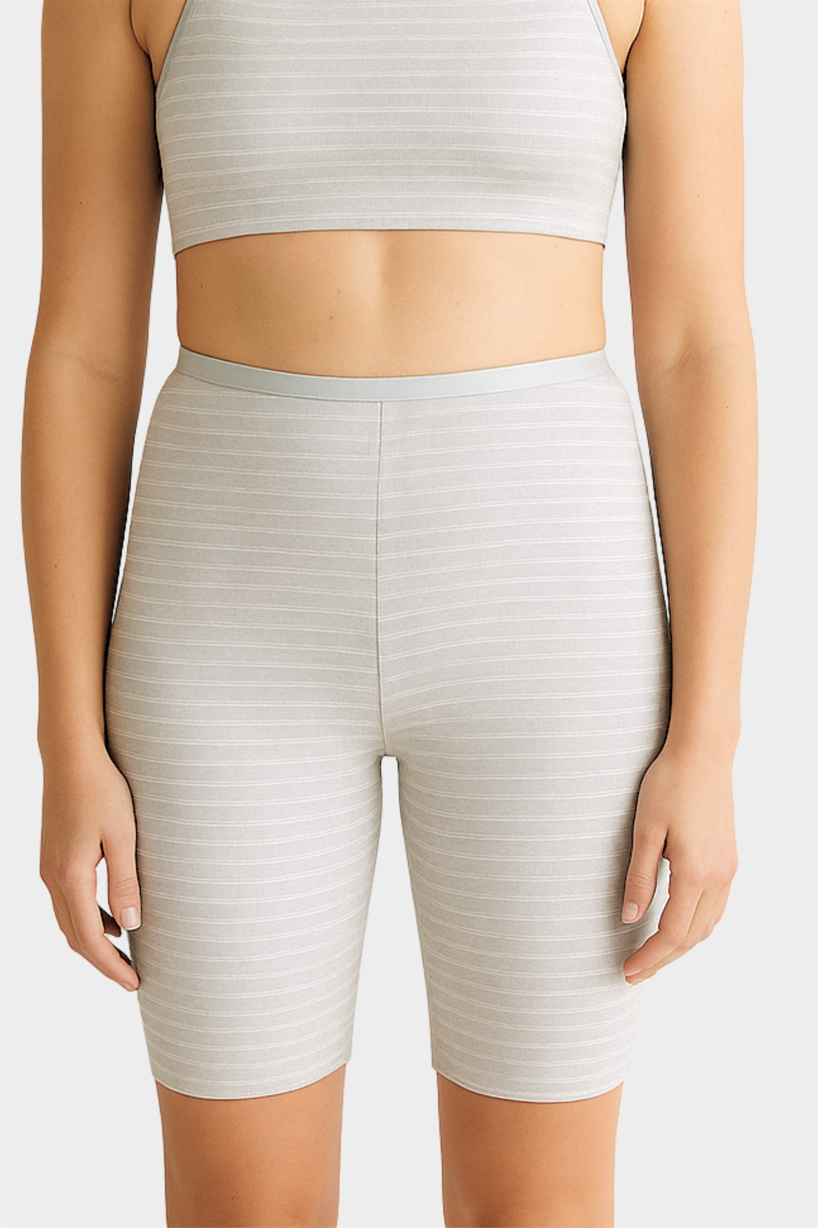 conta Damen Thermo Radlerhose in Farbe sterling geringelt Größe 48