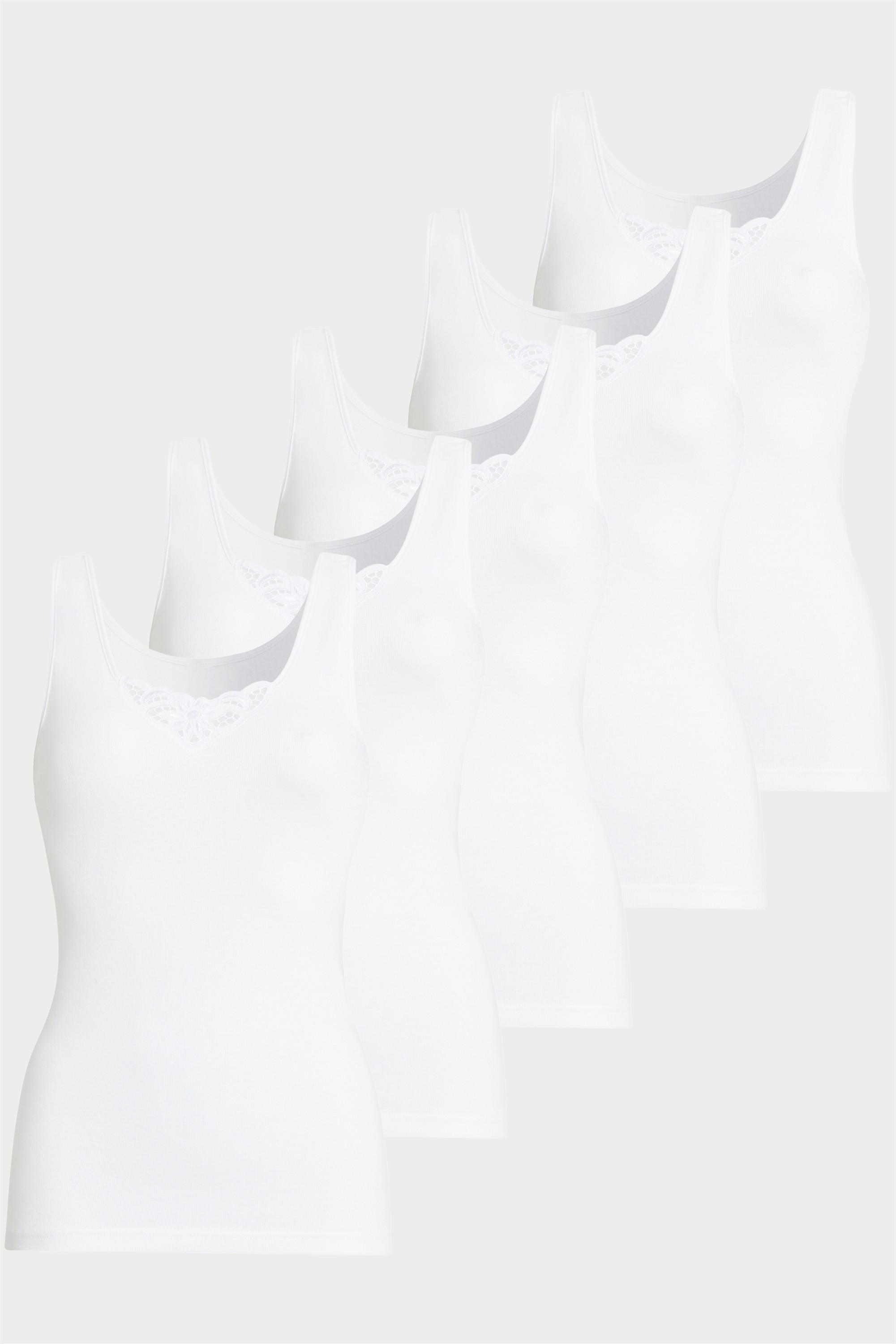 conta Damen Achselhemd 5er Pack in Farbe weiss Größe 50