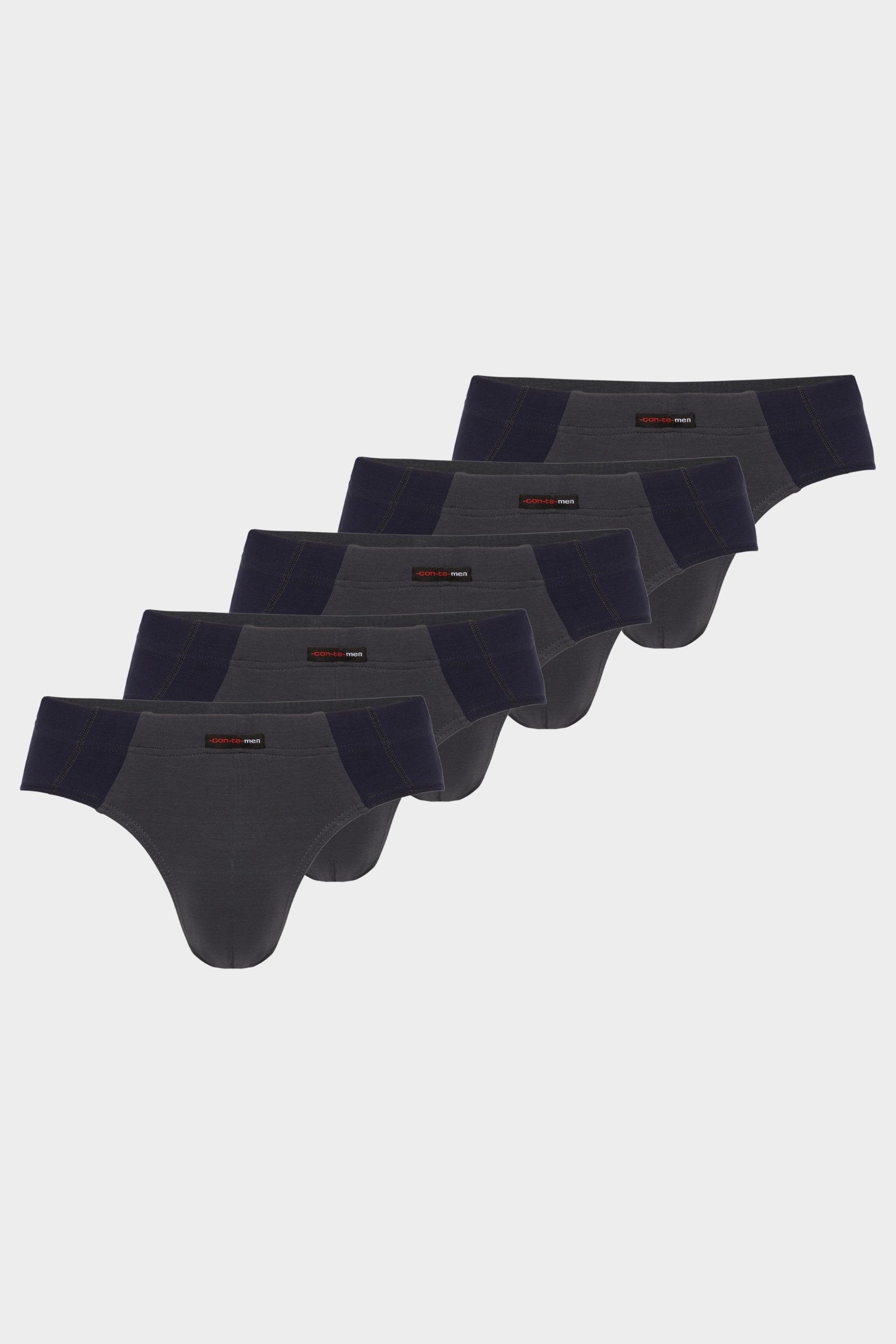 conta Herren Slip 5er Pack in Farbe graphit/marine Größe 5