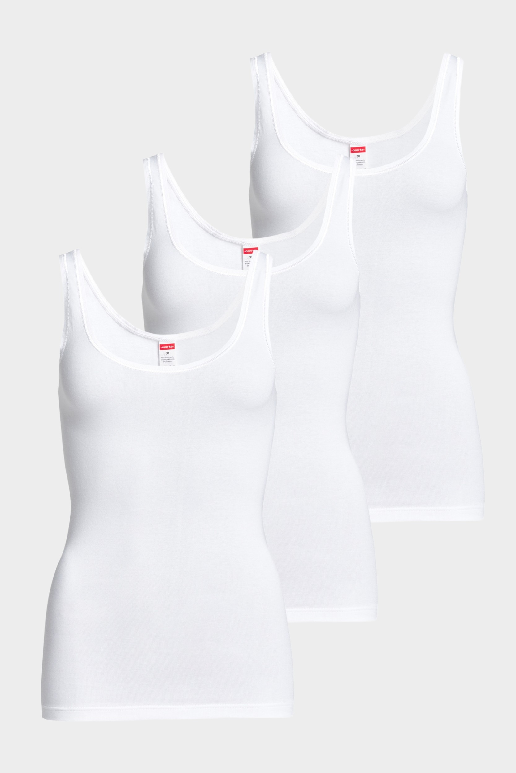 conta Damen Achselhemd 3er Pack in Farbe weiss Größe 40