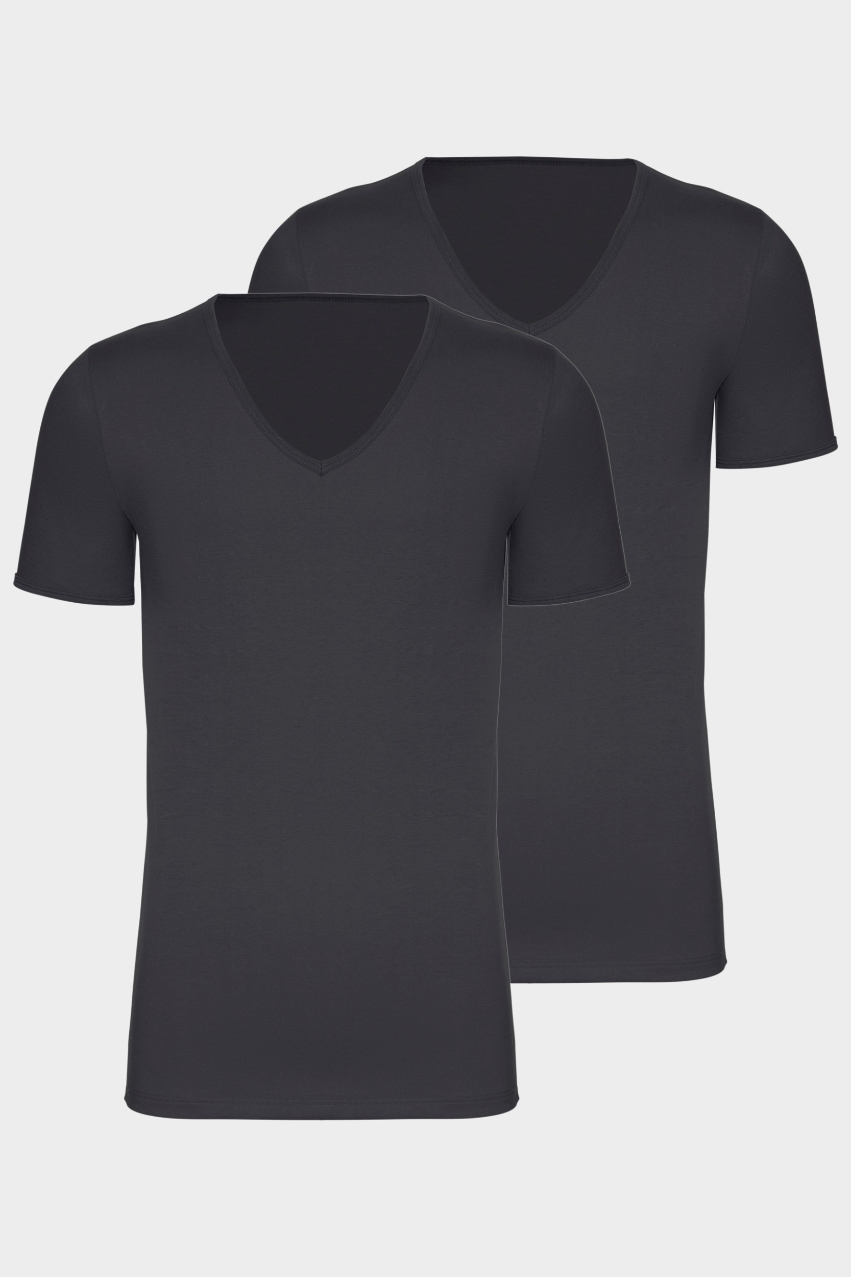 Kurzarmshirt V-Ausschnitt 2er Pack