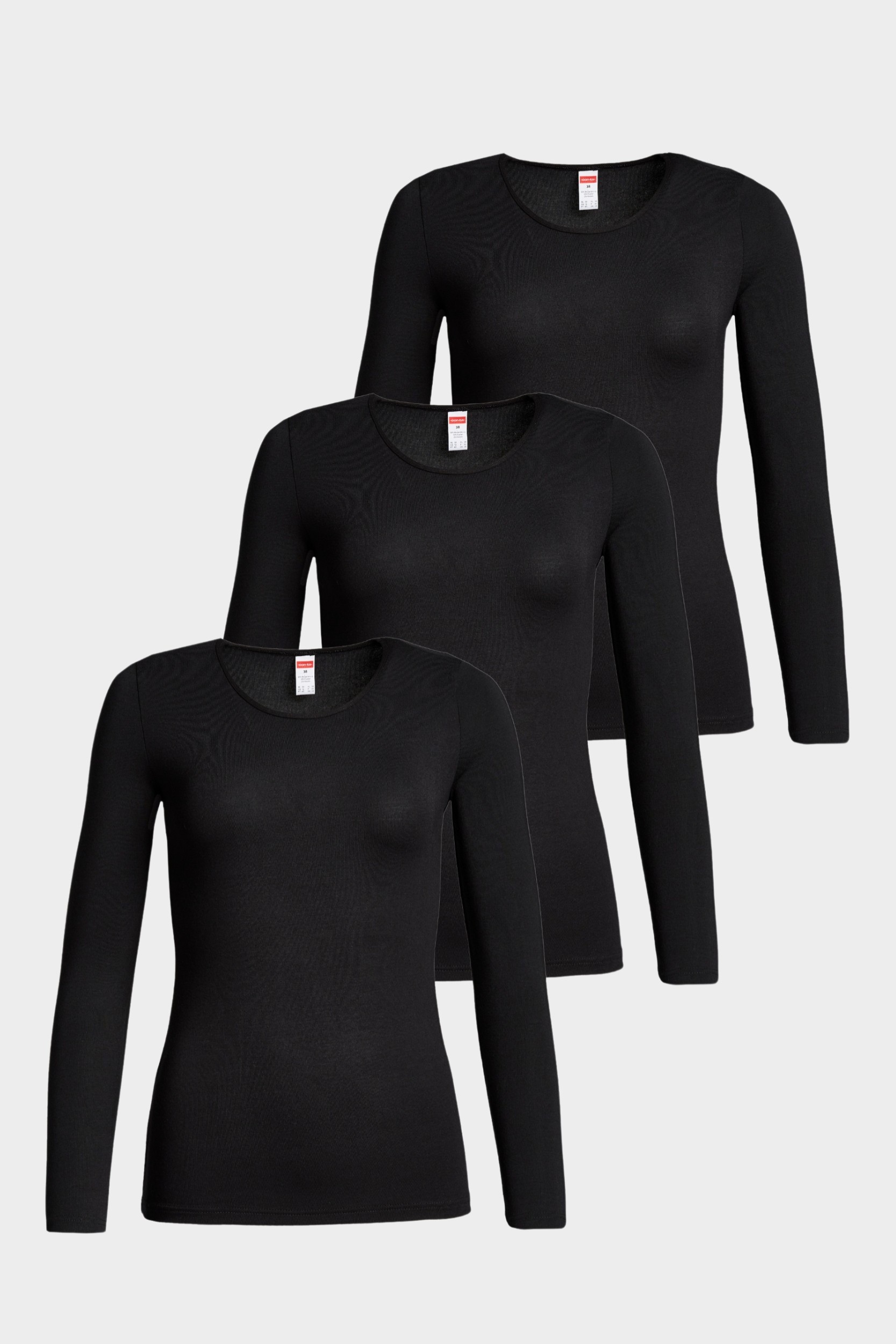 conta Damen Langarm Shirt in Farbe schwarz Größe 40