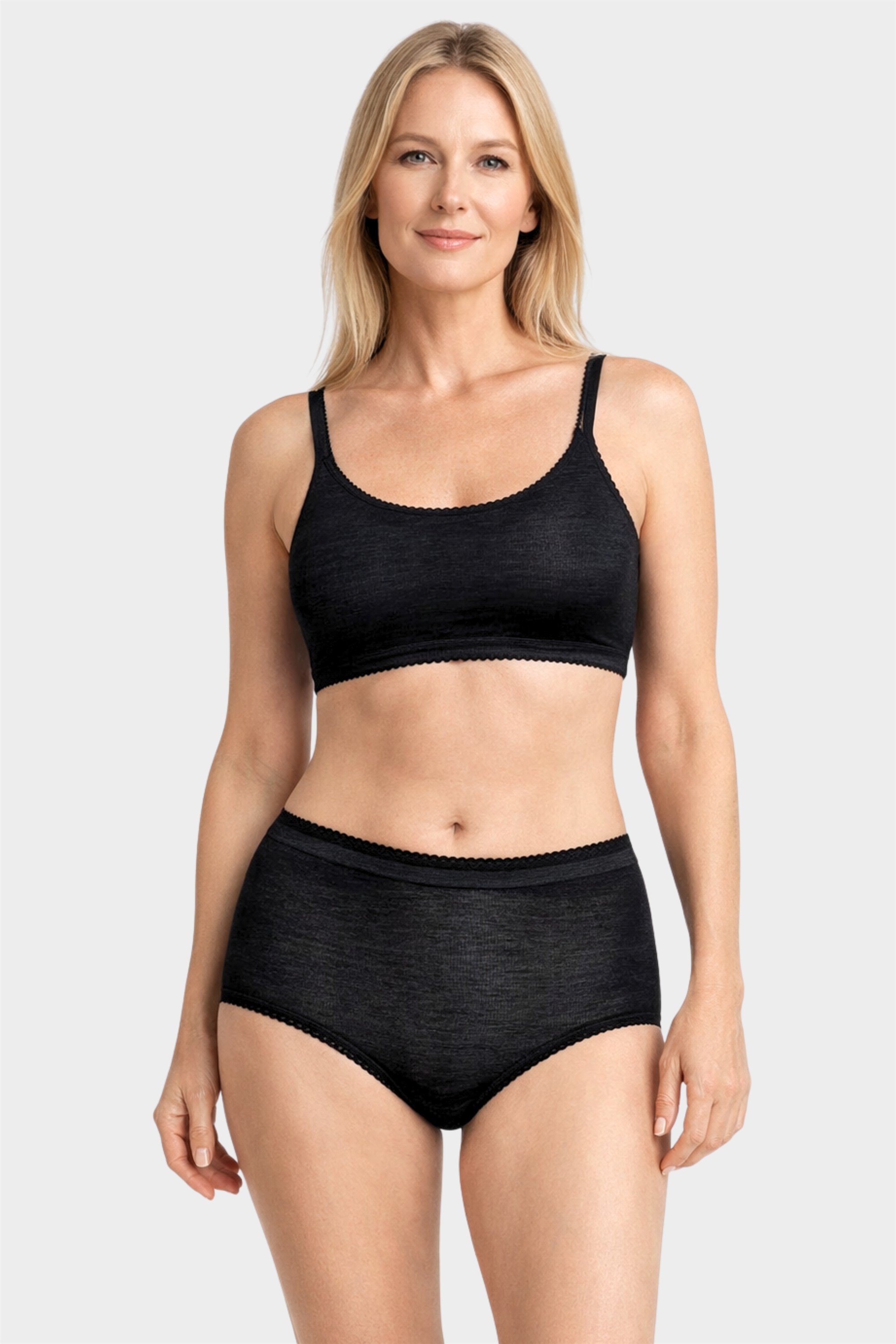 conta Damen Taillenslip Merino in Farbe schwarz Größe 38