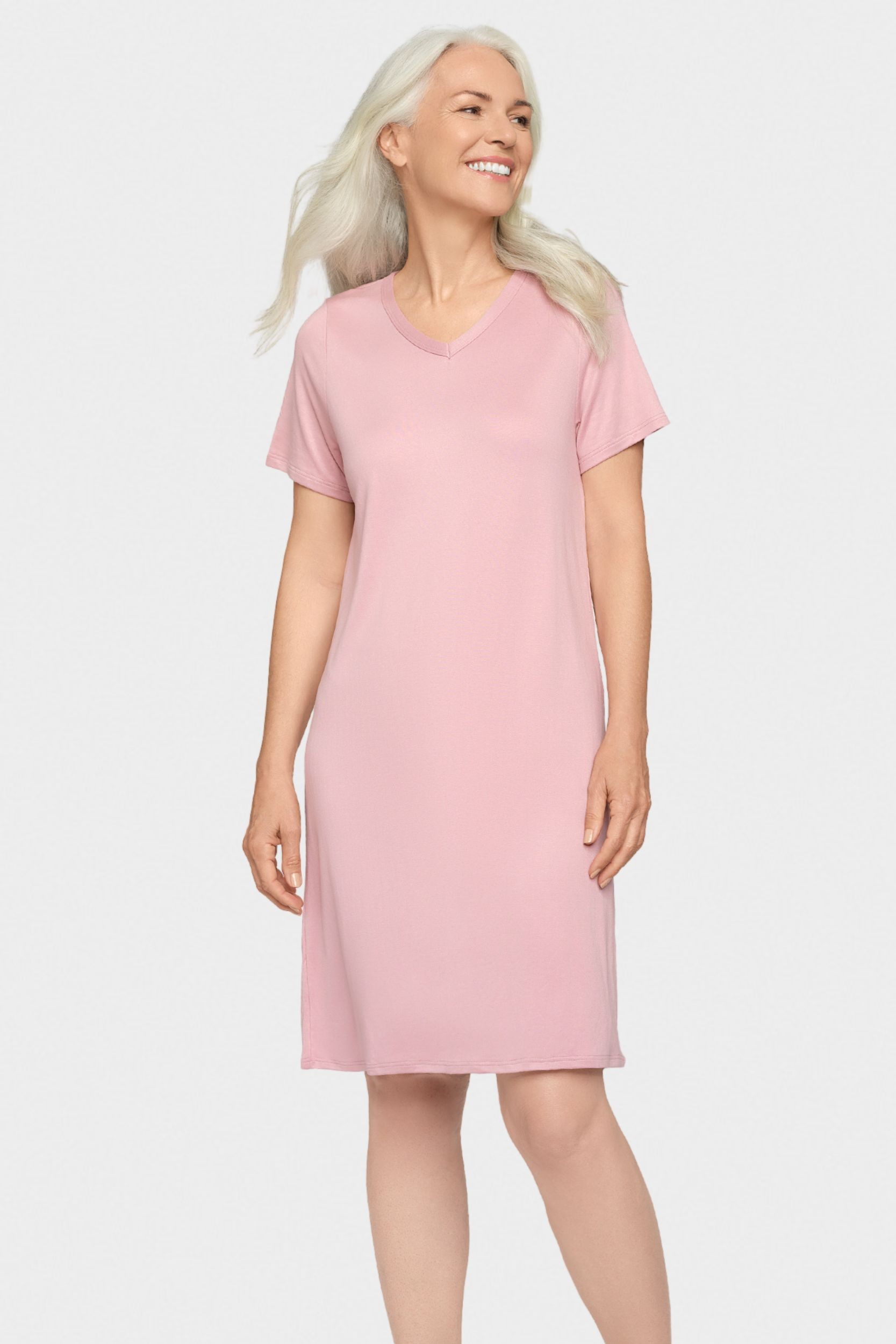 conta Damen Nachthemd kurzarm in Farbe blütenrosa Größe 44